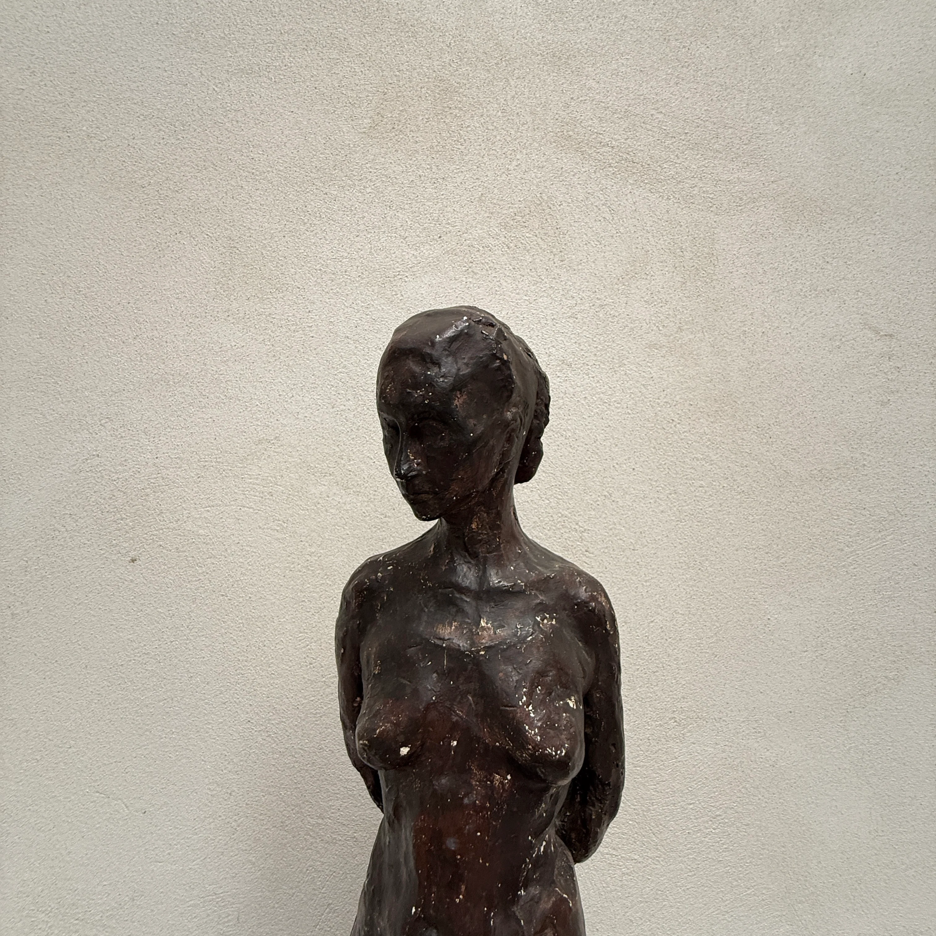 Vintage Female Form Plaster Statue | Standing - Image 3