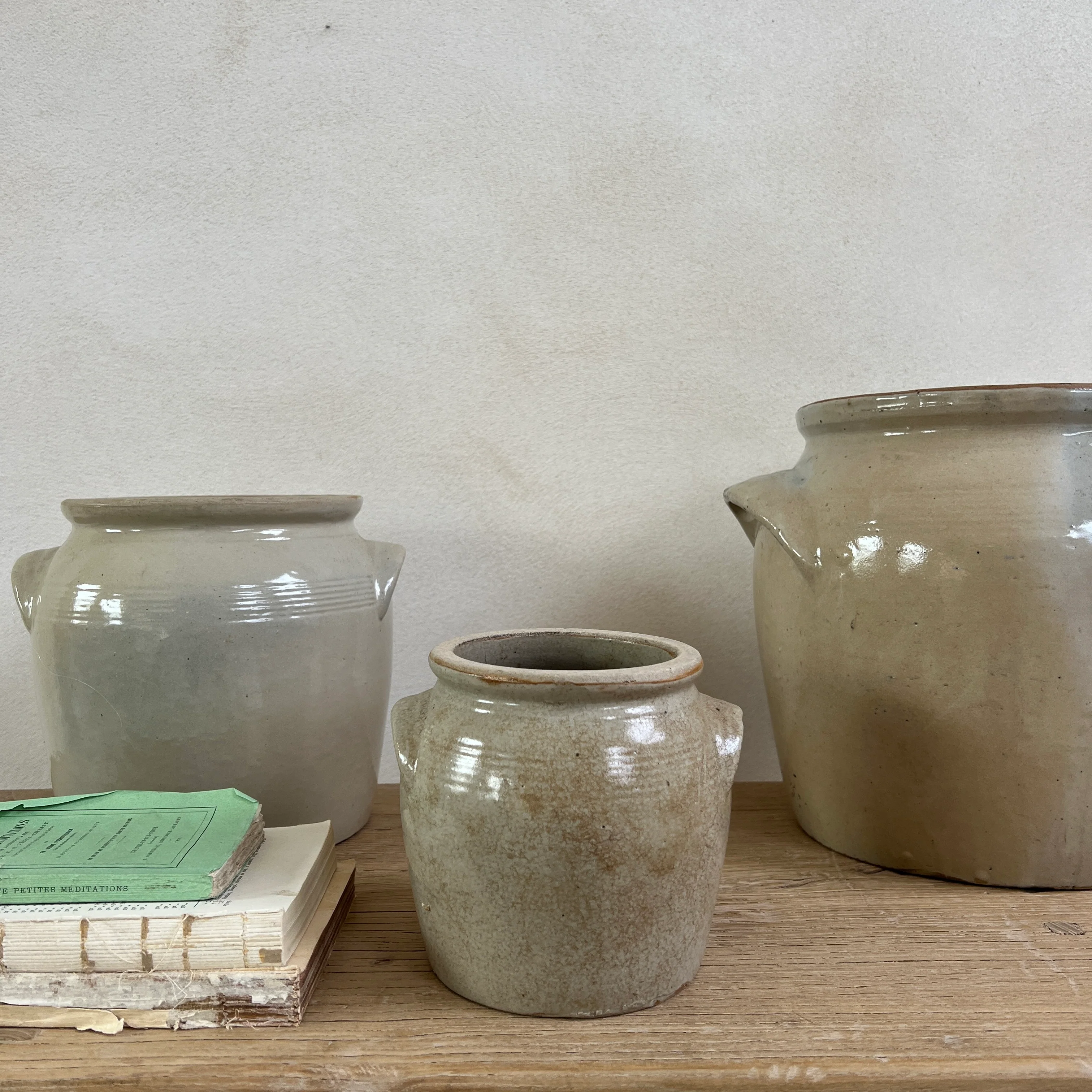 Vintage French confit preserve pots | lug handle - Image 3