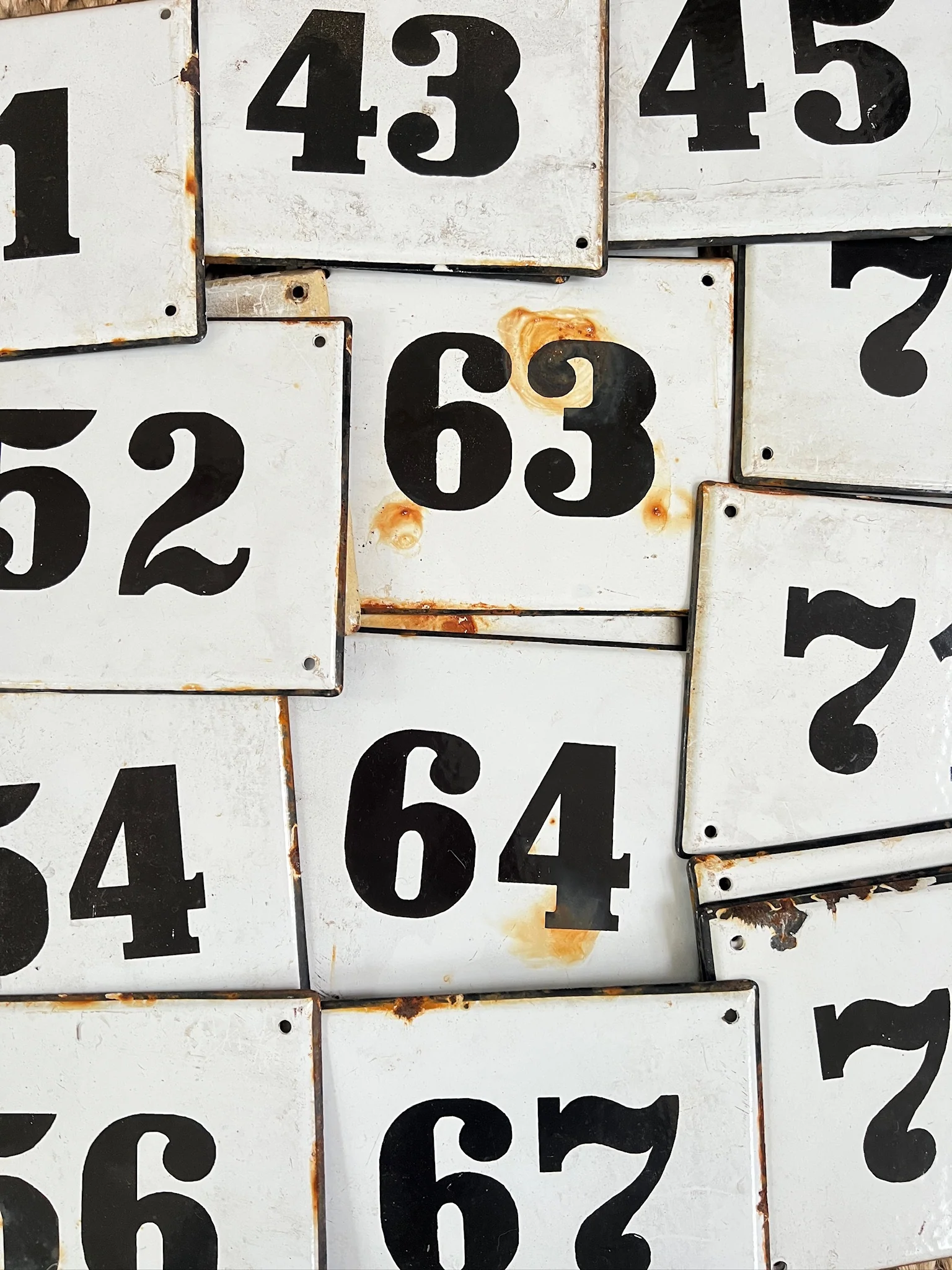 Vintage French Enamel House Number - Image 2