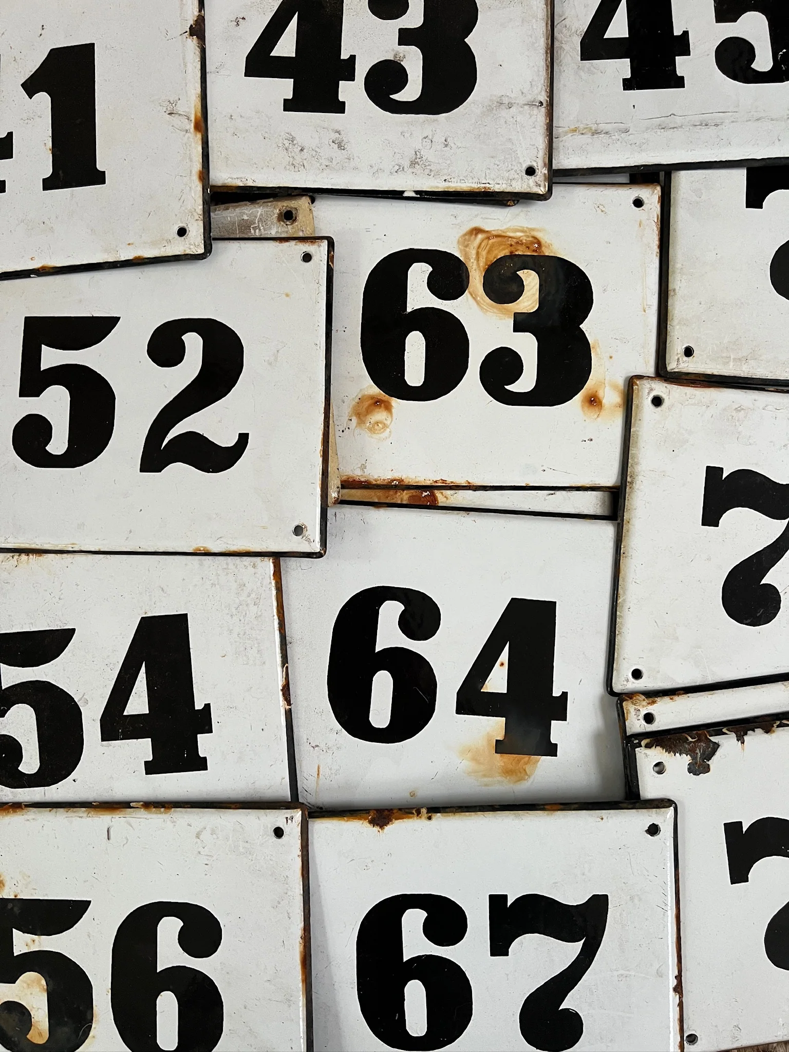 Vintage French Enamel House Number - Image 3