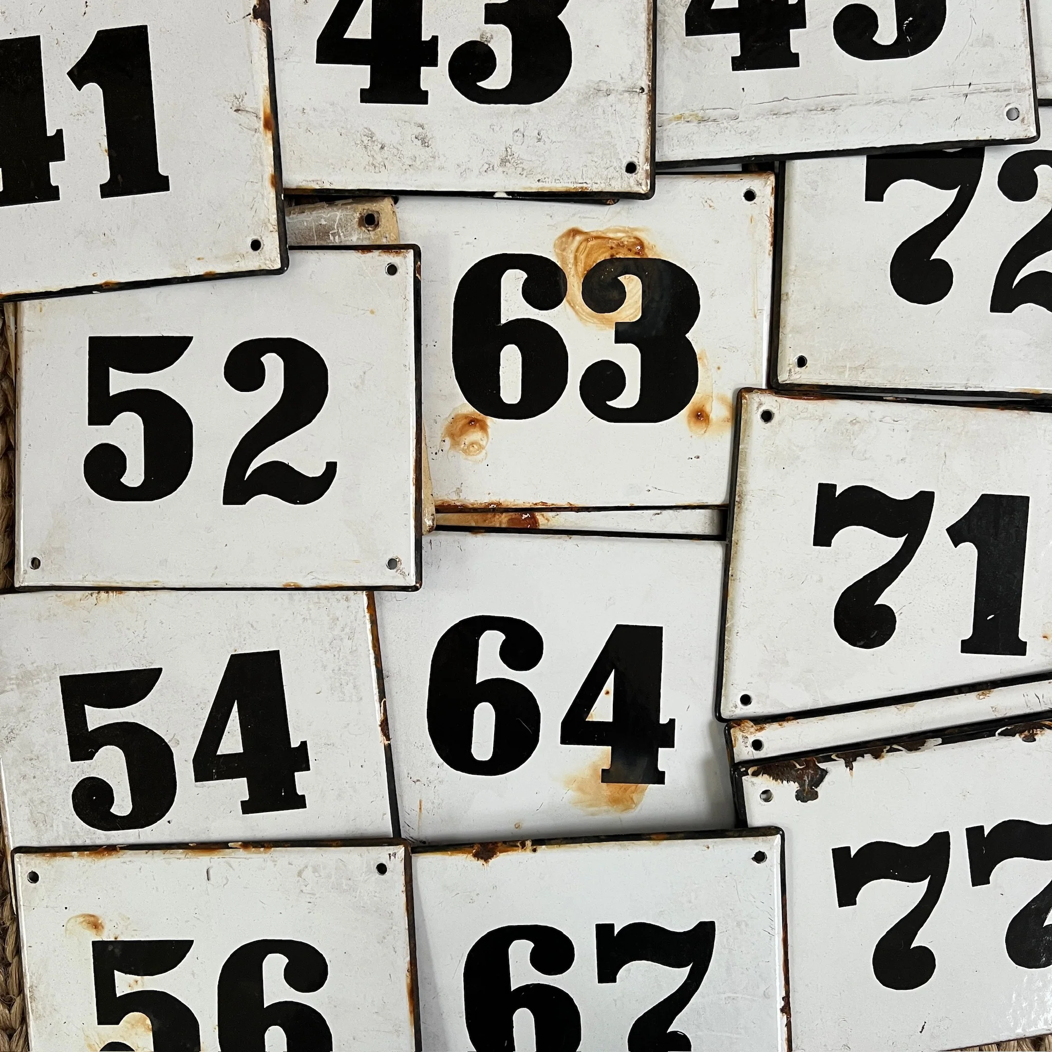 Vintage French Enamel House Number - Image 4