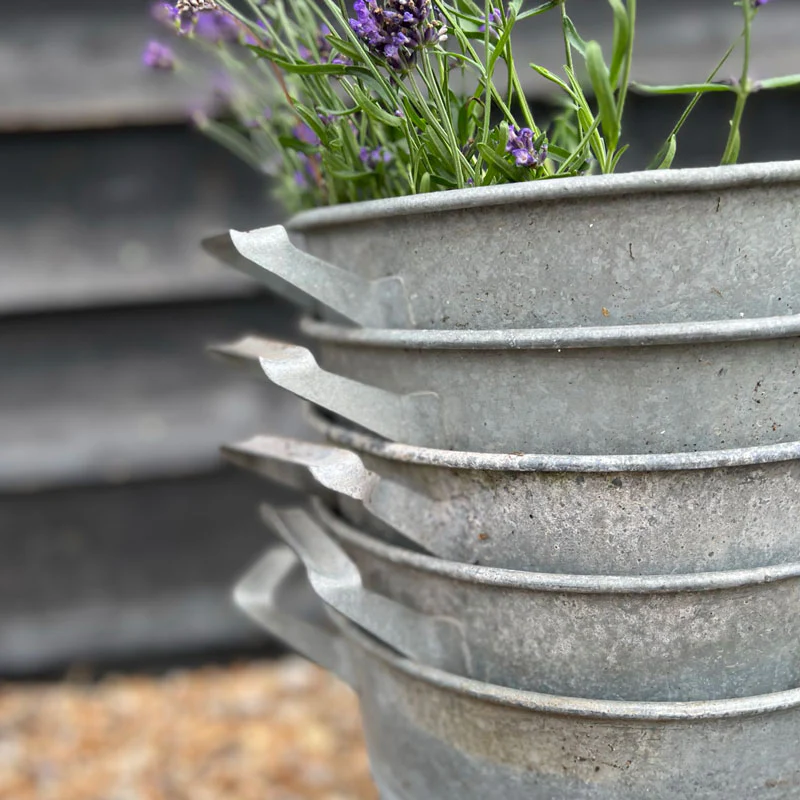 Vintage Galvanised Florist Buckets - Image 2