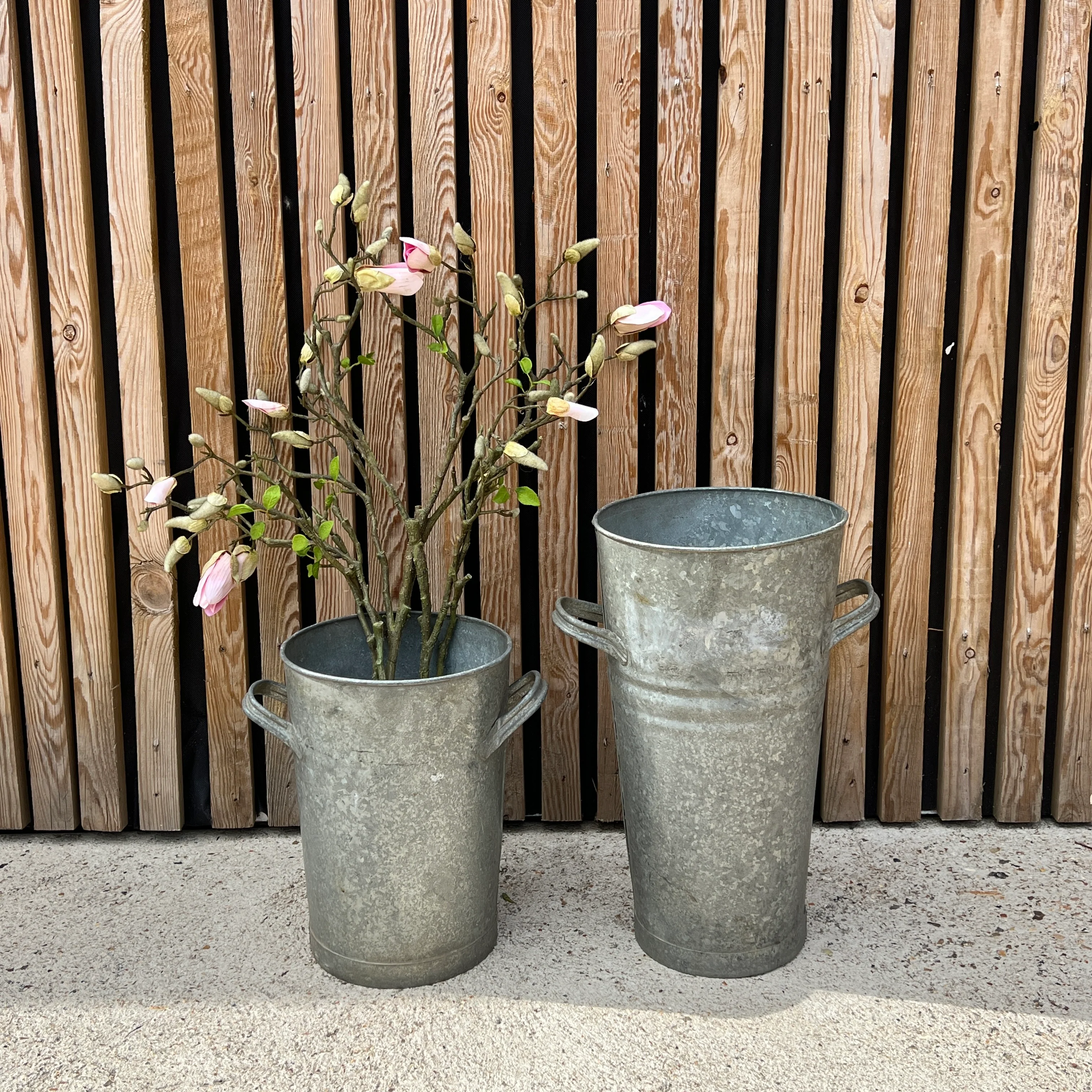 Vintage Galvanised Florist Buckets - Image 3