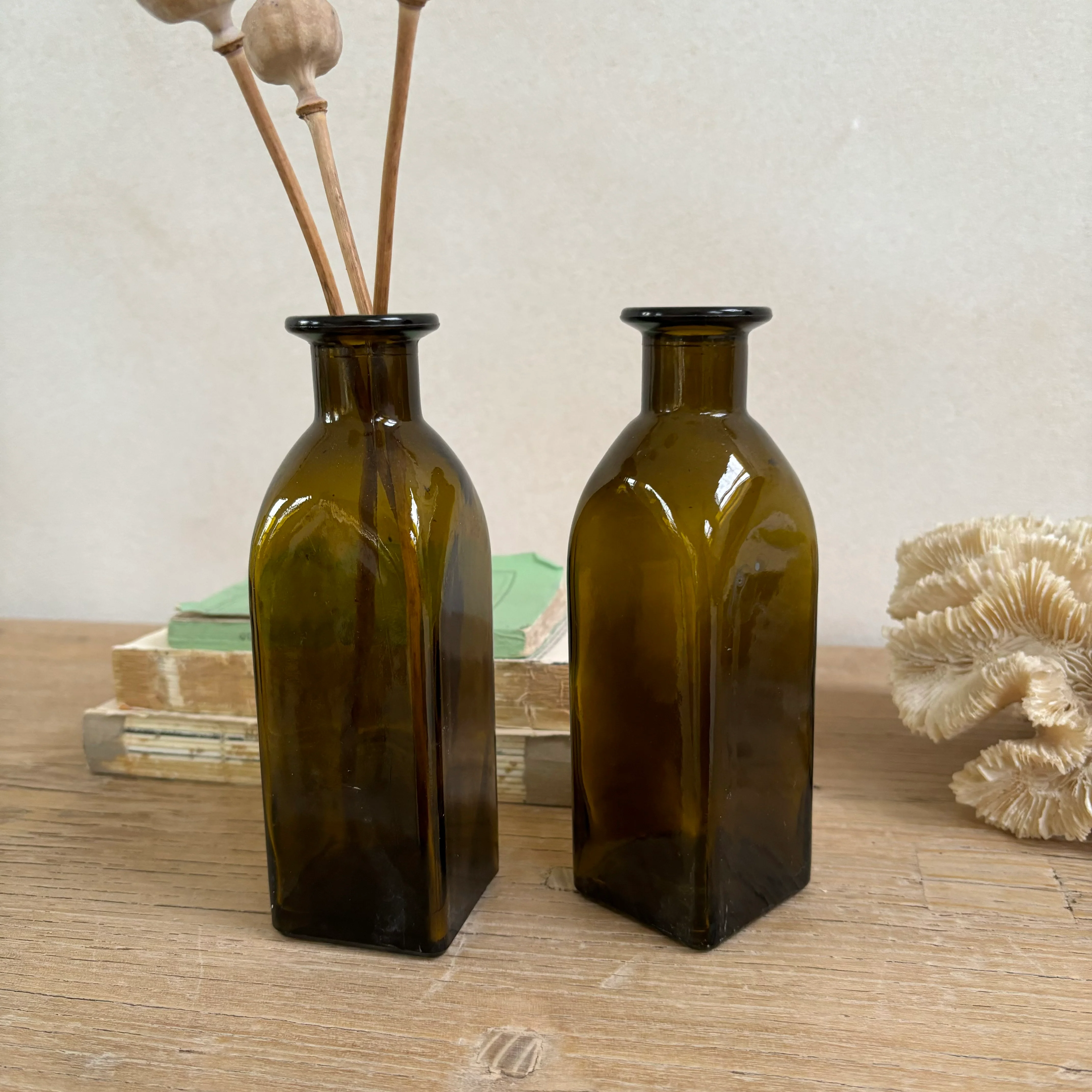 Vintage Green Glass Bottle | Cubic - Image 4