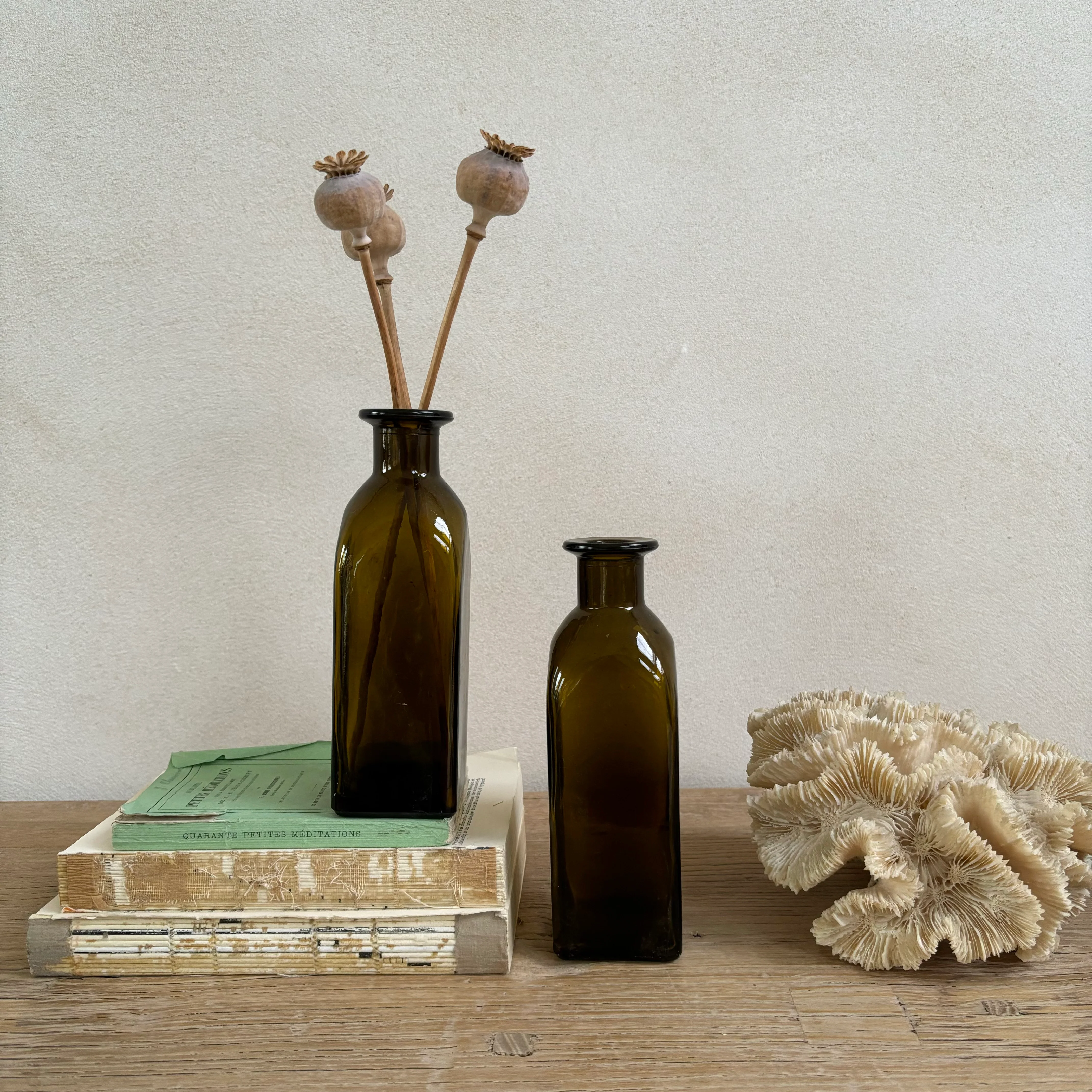 Vintage Green Glass Bottle | Cubic - Image 5