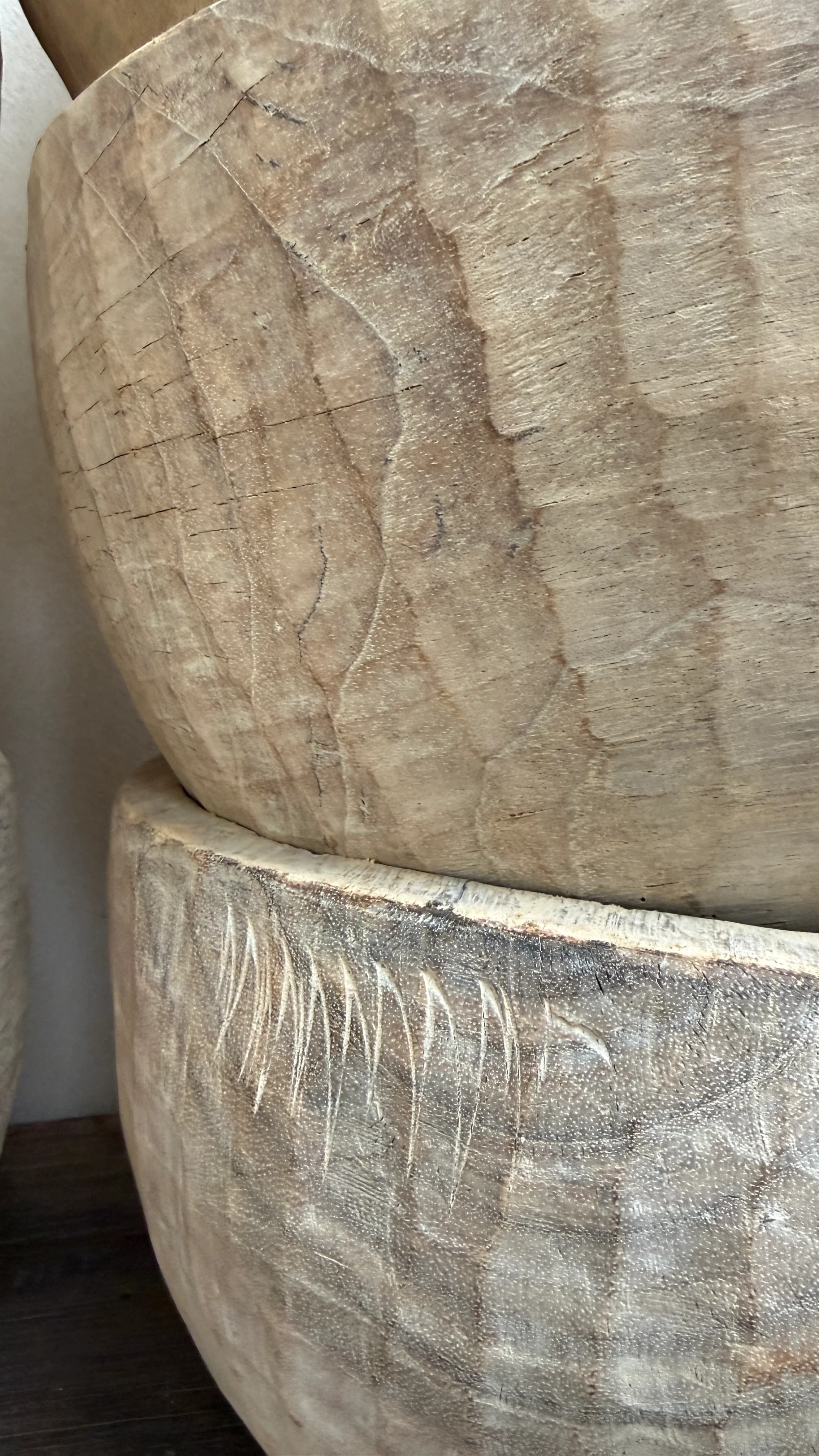 Vintage hand carved wooden dough bowl - Image 10