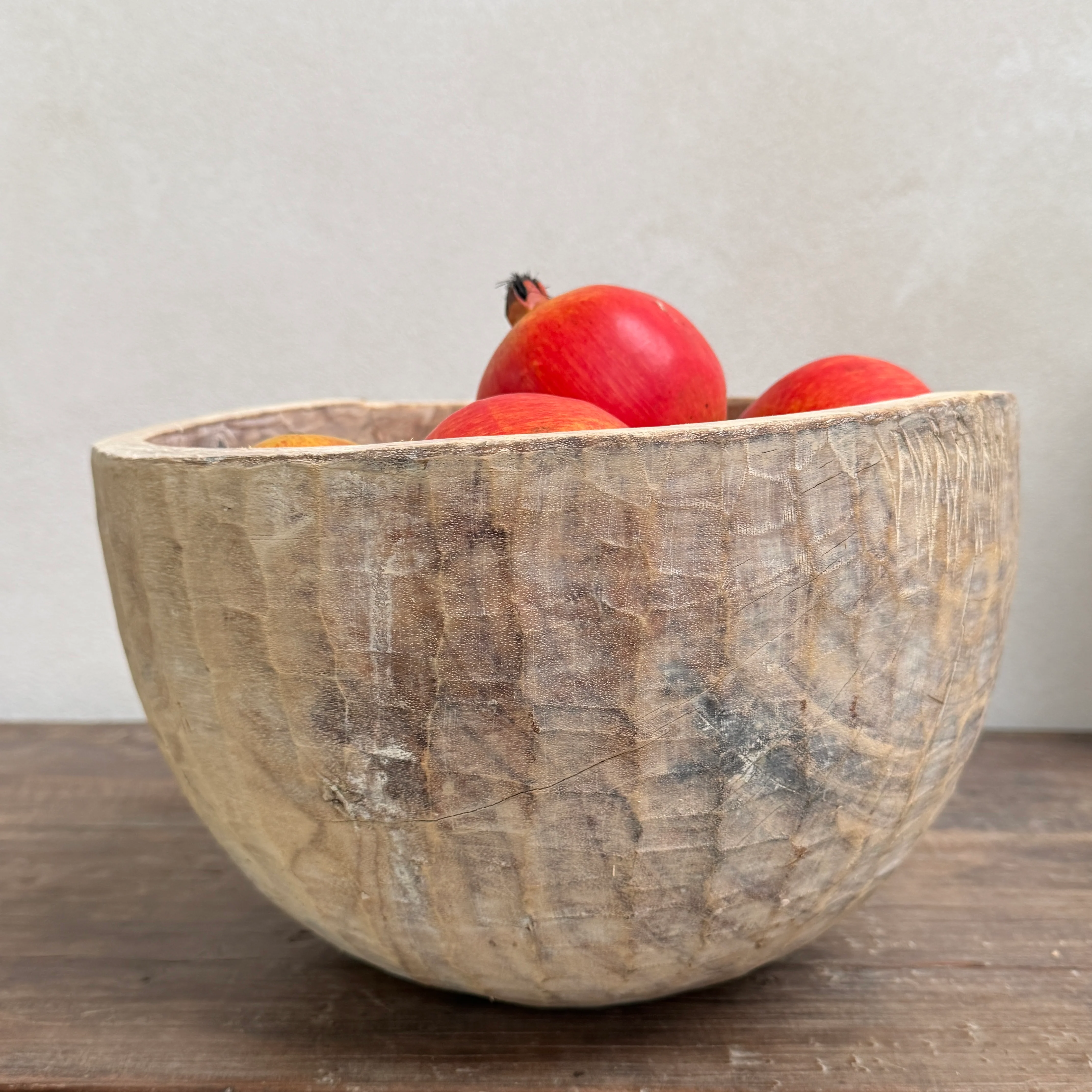 Vintage hand carved wooden dough bowl - Image 12