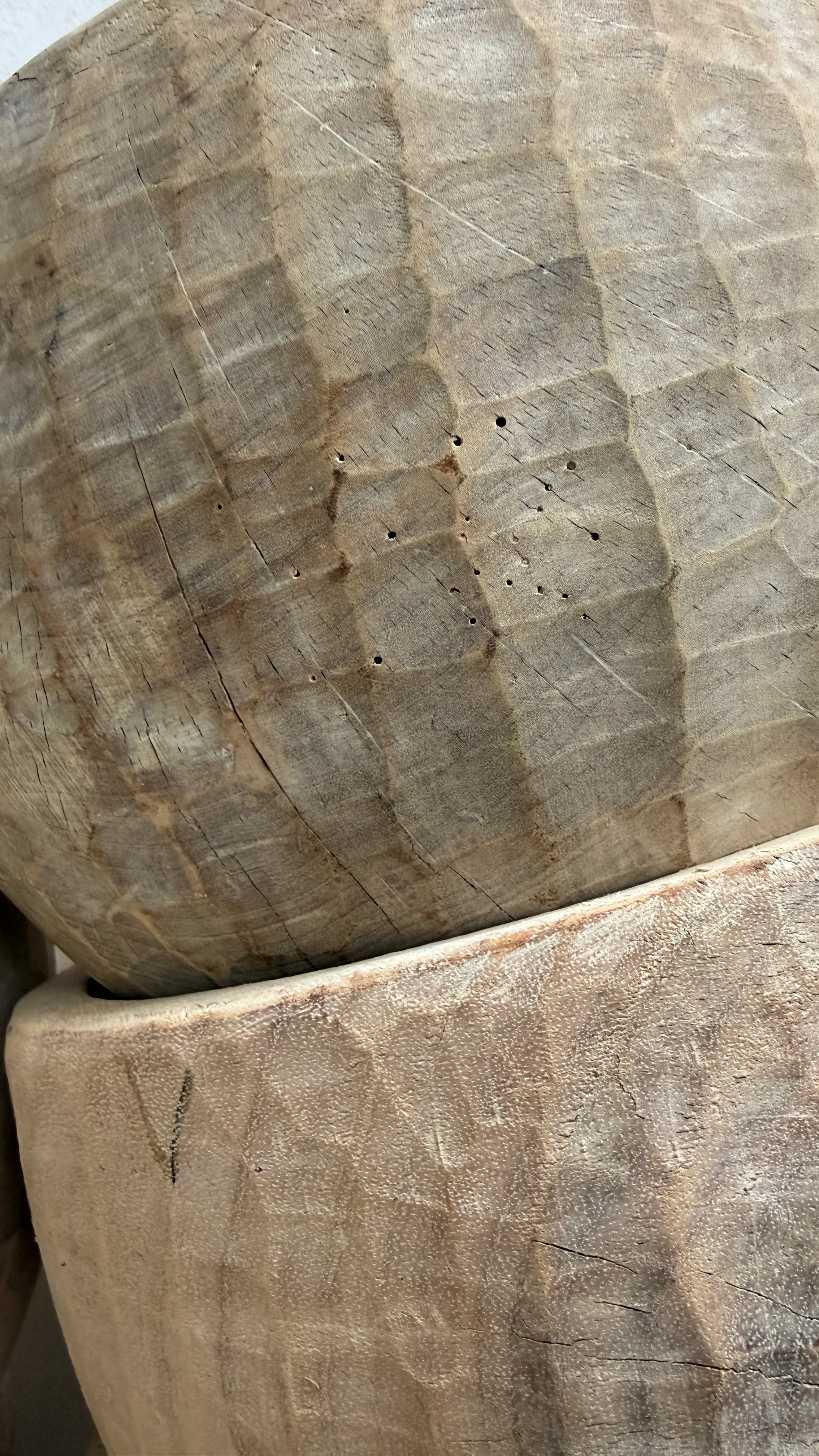 Vintage hand carved wooden dough bowl - Image 4