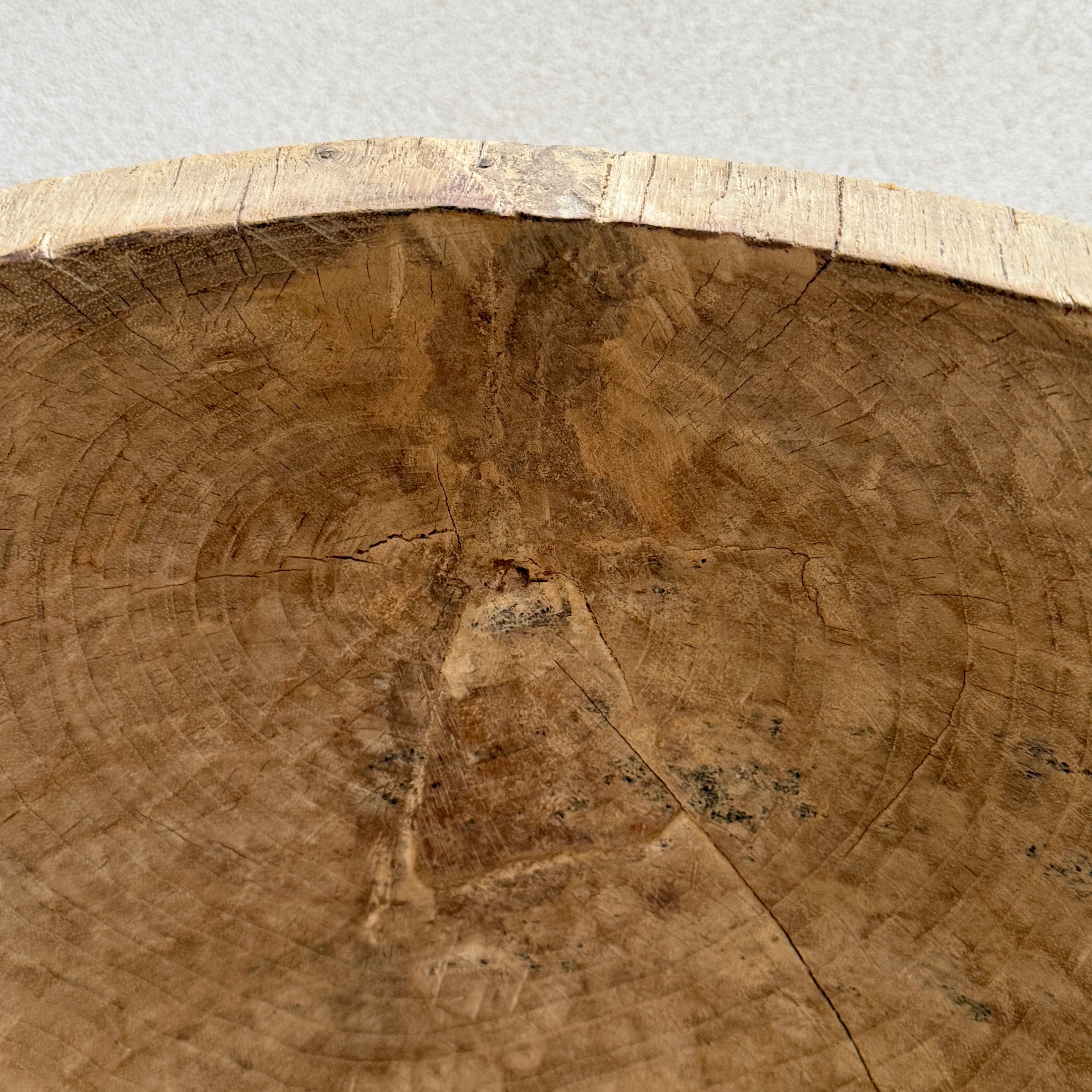 Vintage hand carved wooden dough bowl - Image 6