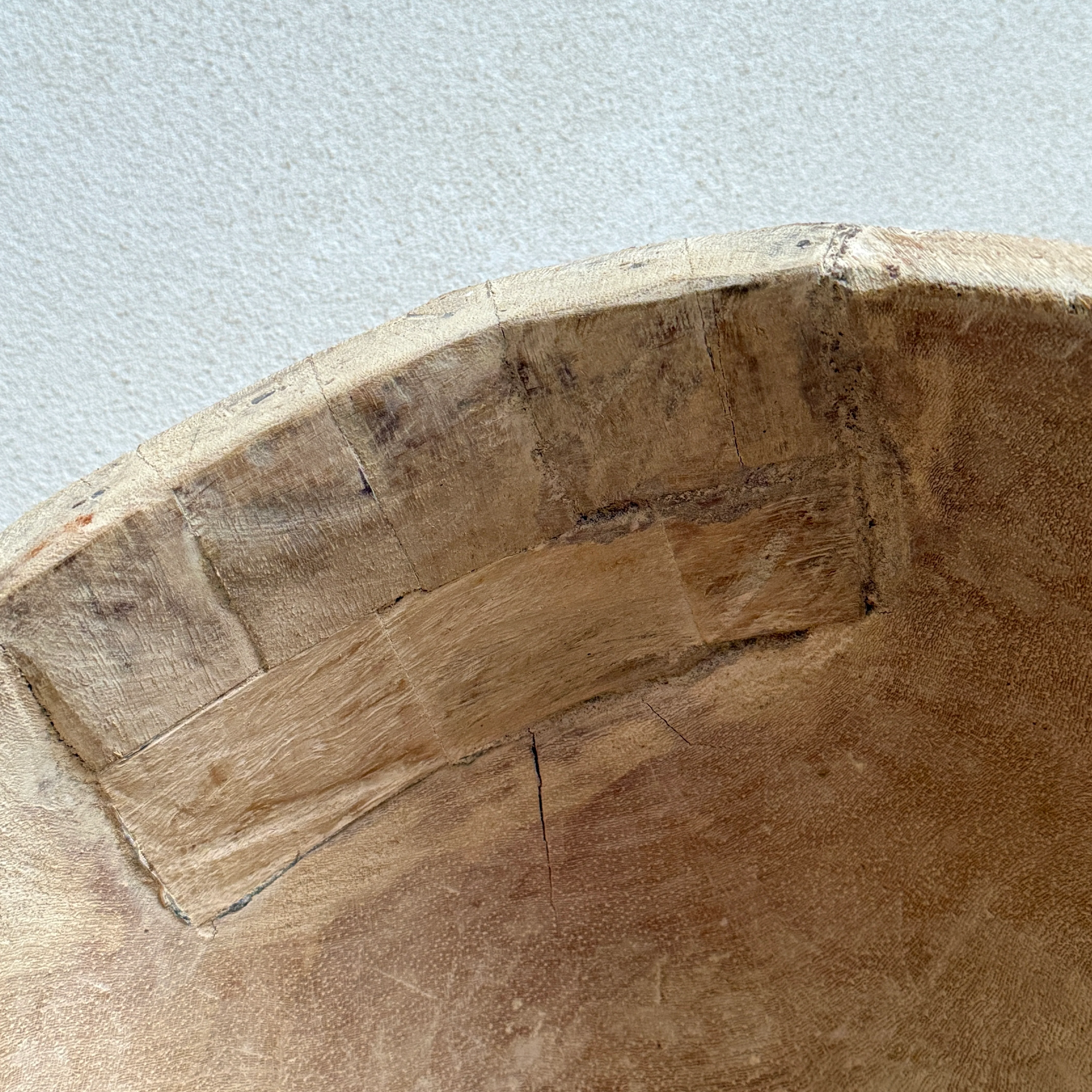 Vintage hand carved wooden dough bowl - Image 8