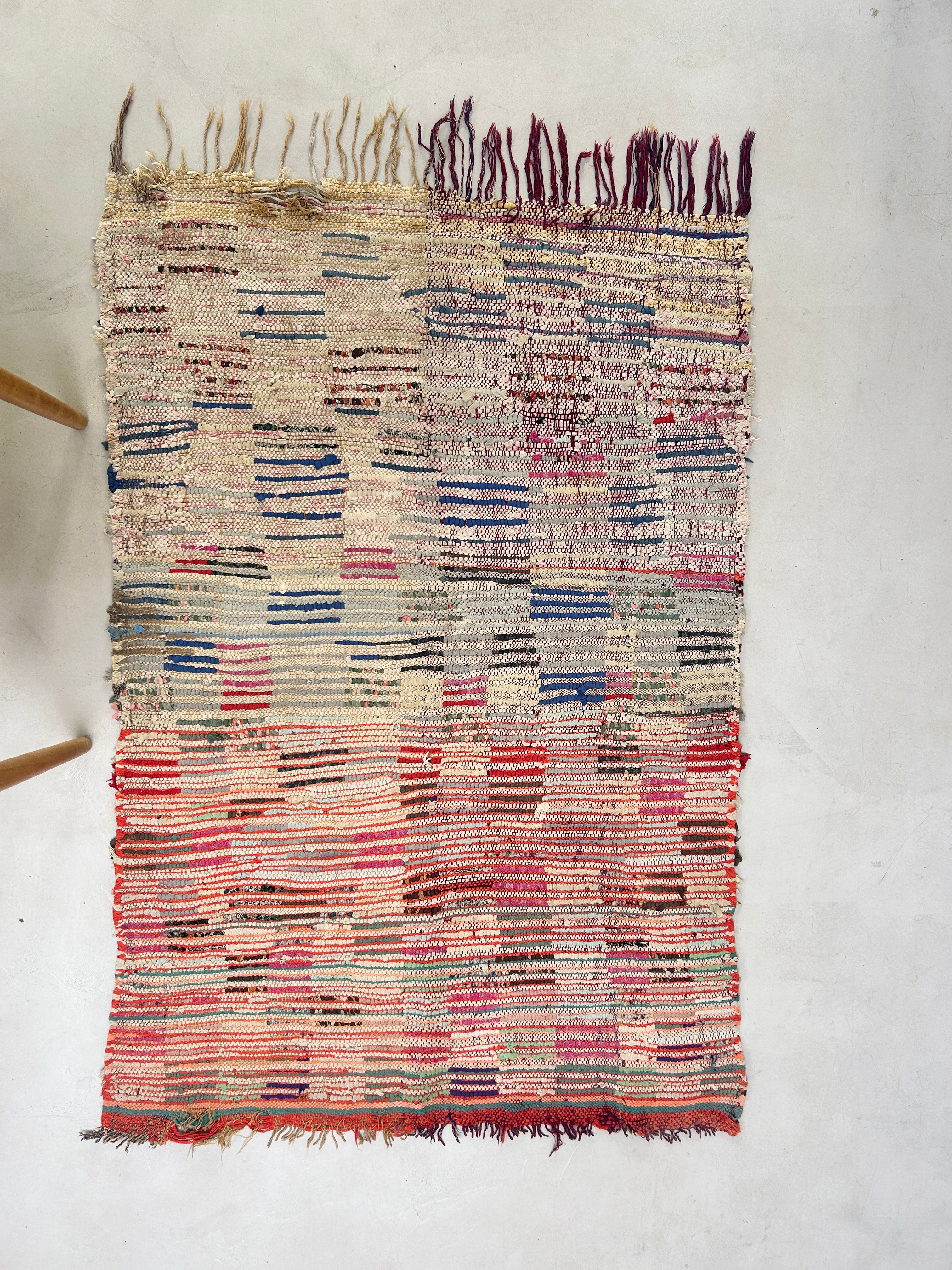 Vintage Moroccan Handmade woven rug | 150 X 100 - Image 3
