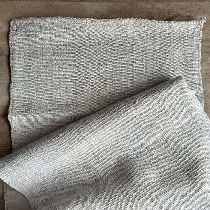Vintage hemp linen rug natural - Image 4