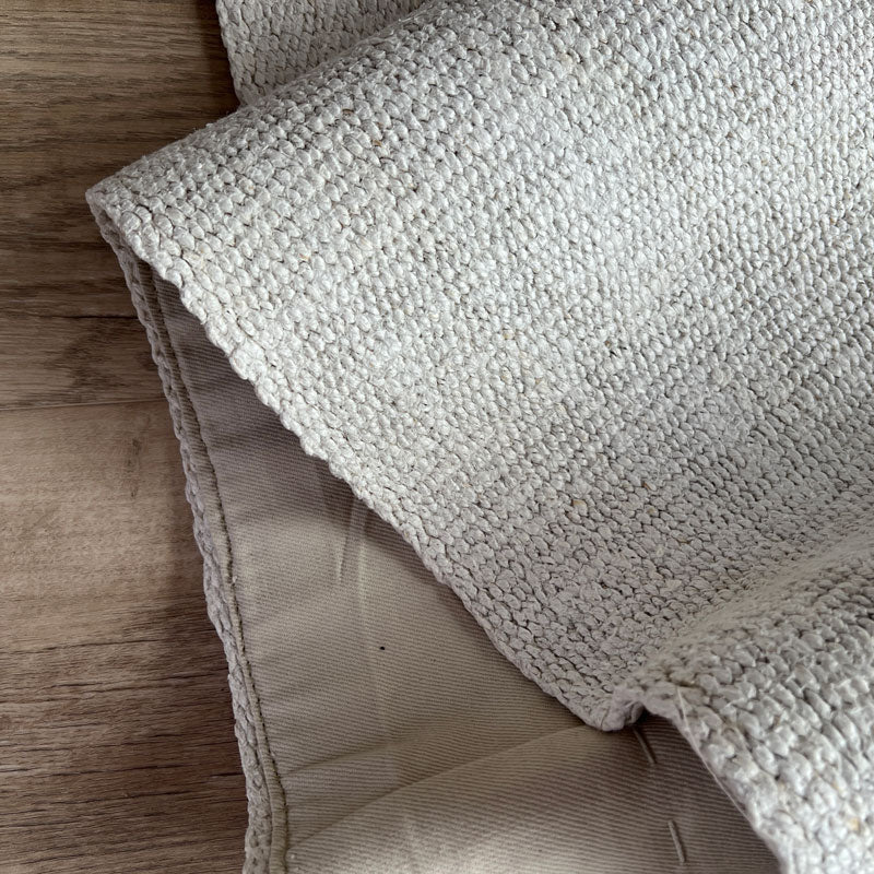 Vintage hemp linen rug natural - Image 5