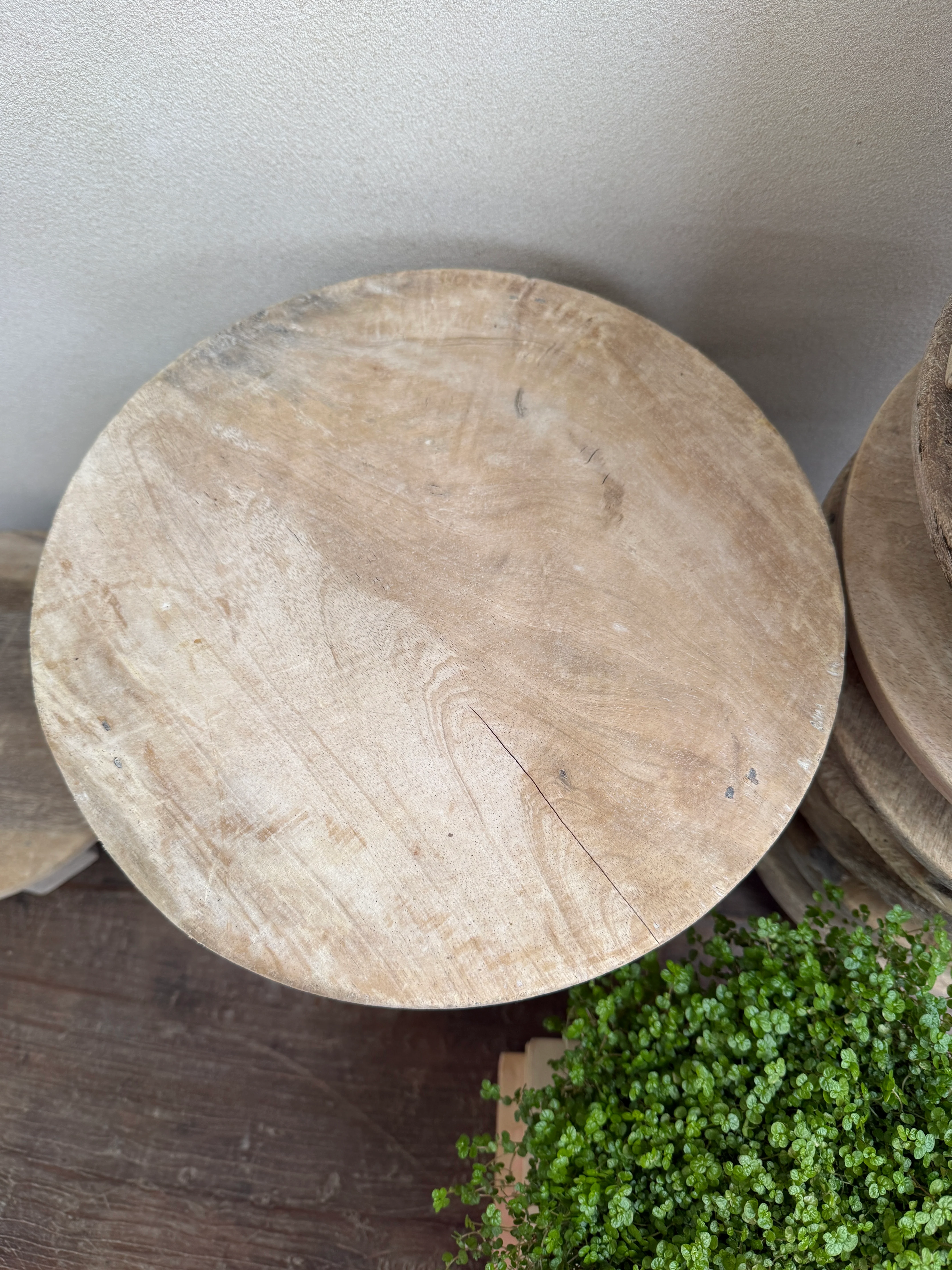 Vintage Indian Wooden Riser Chakla Board | No handle - Image 4