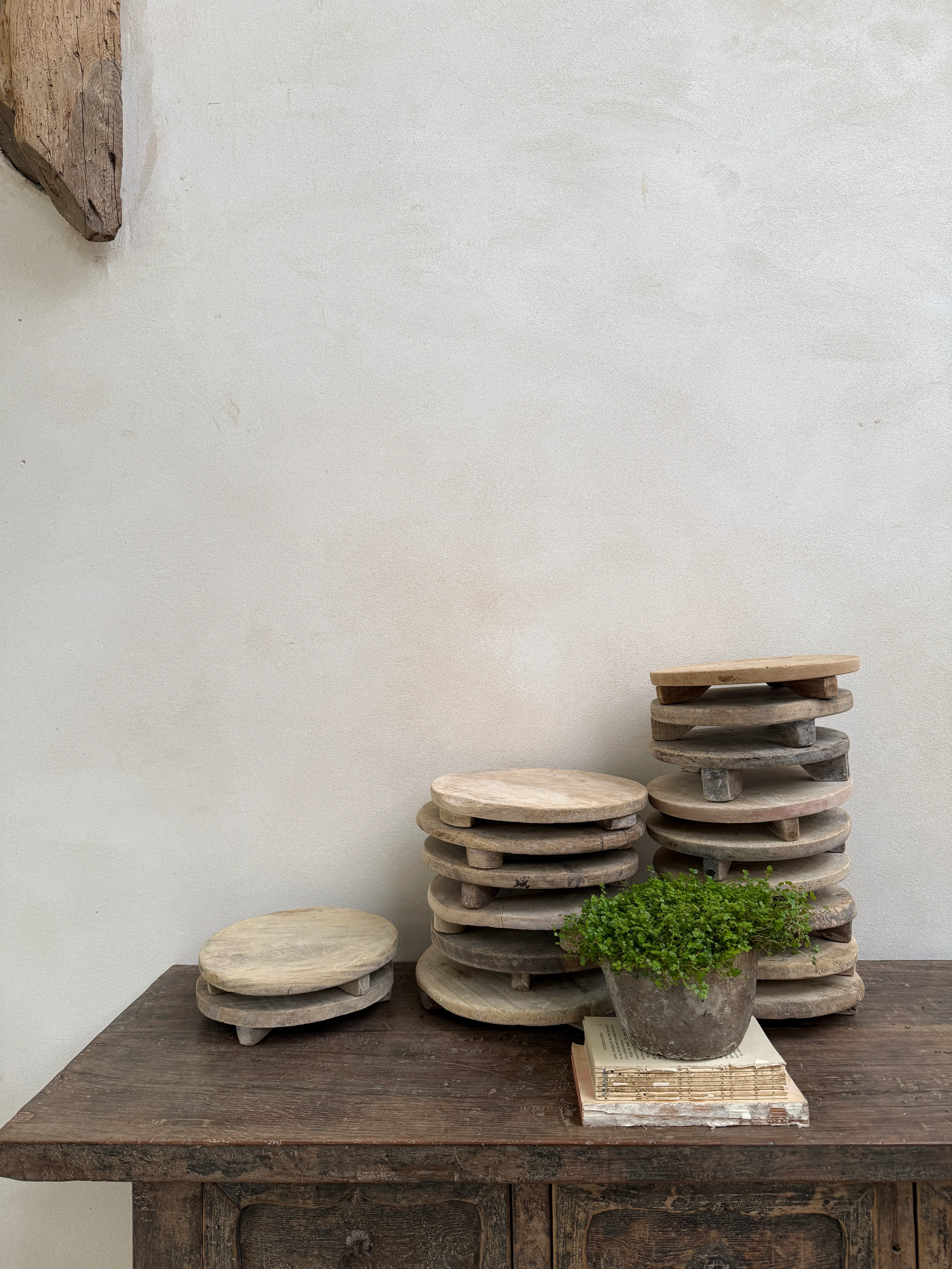 Vintage Indian Wooden Riser Chakla Board | No handle - Image 5
