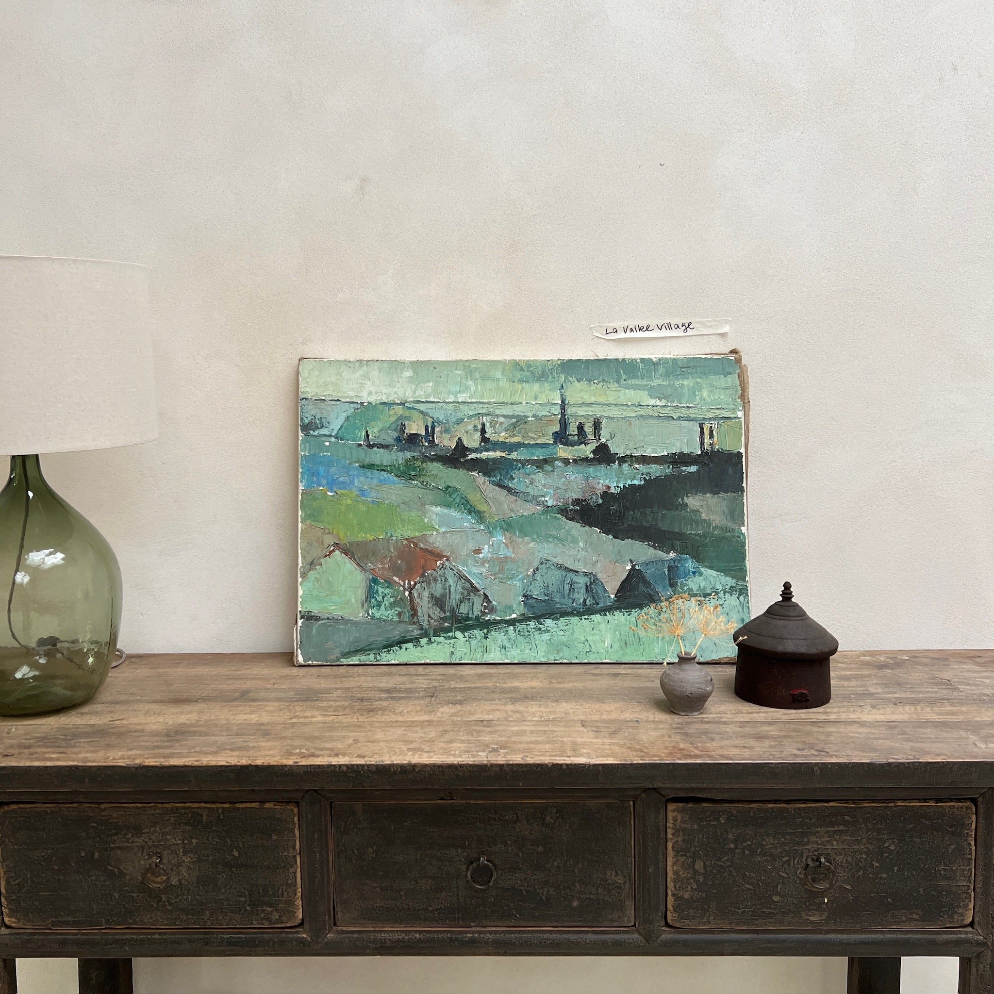 Vintage oil painting on canvas | La Vallee Village - Image 3