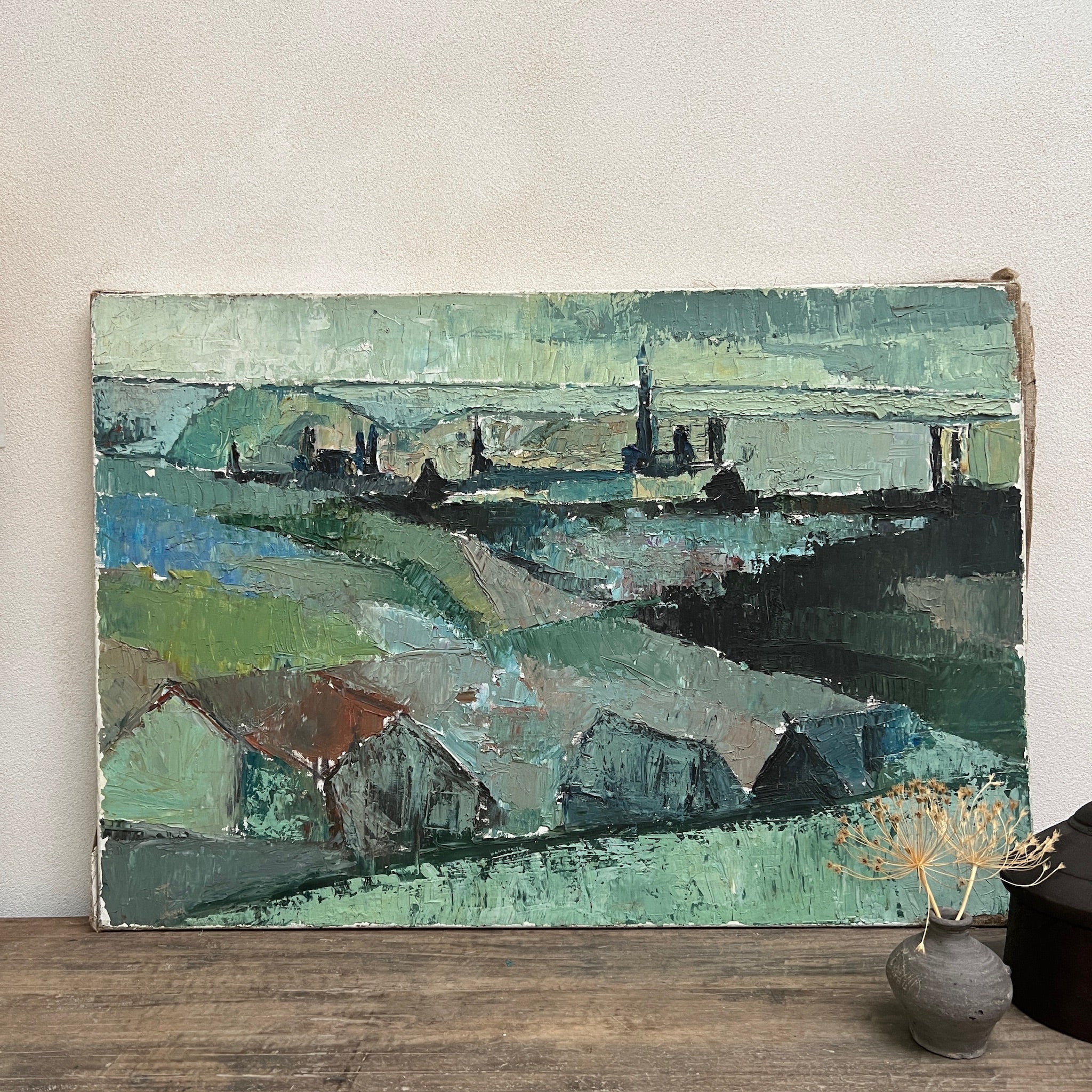 Vintage oil painting on canvas | La Vallee Village - Image 4