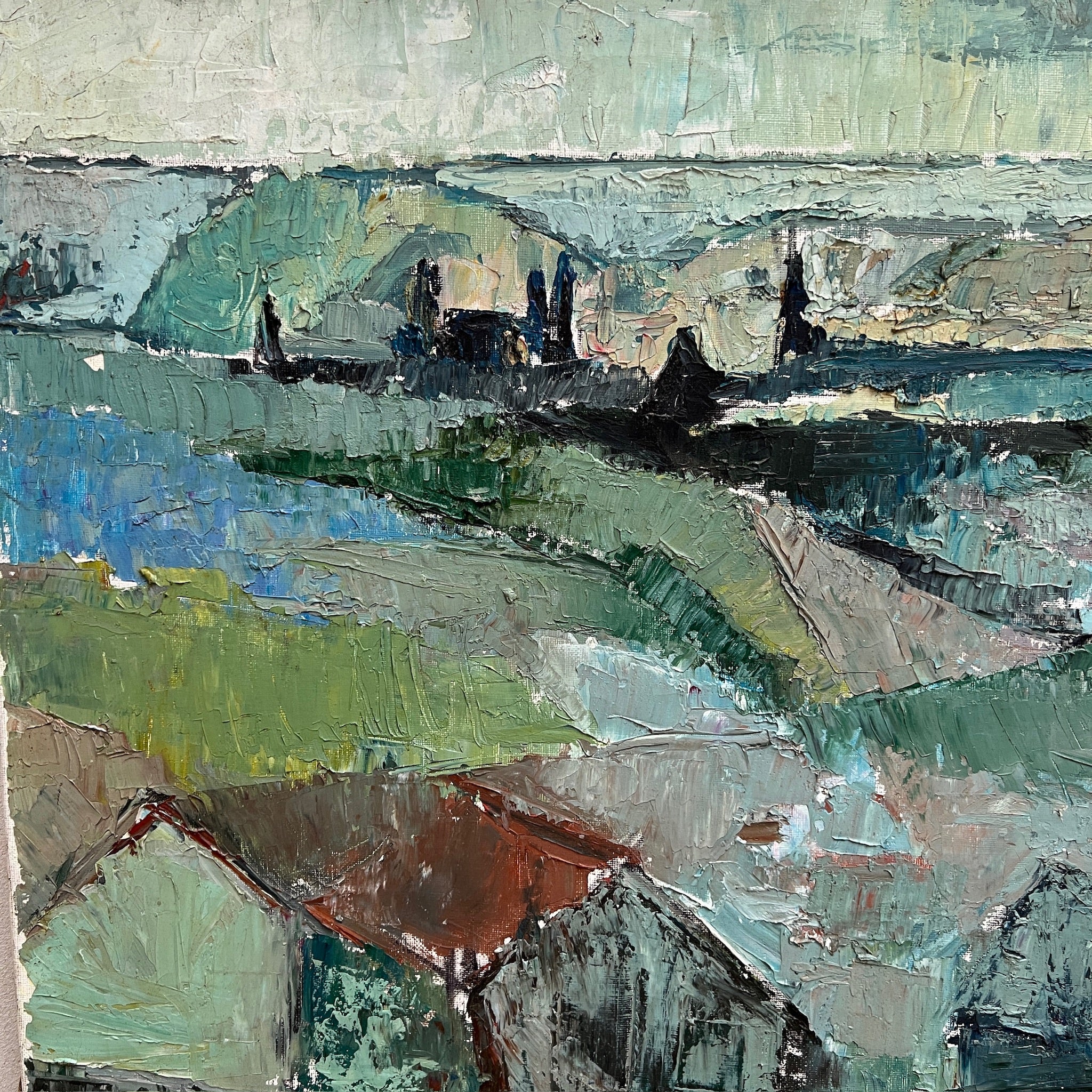 Vintage oil painting on canvas | La Vallee Village - Image 5