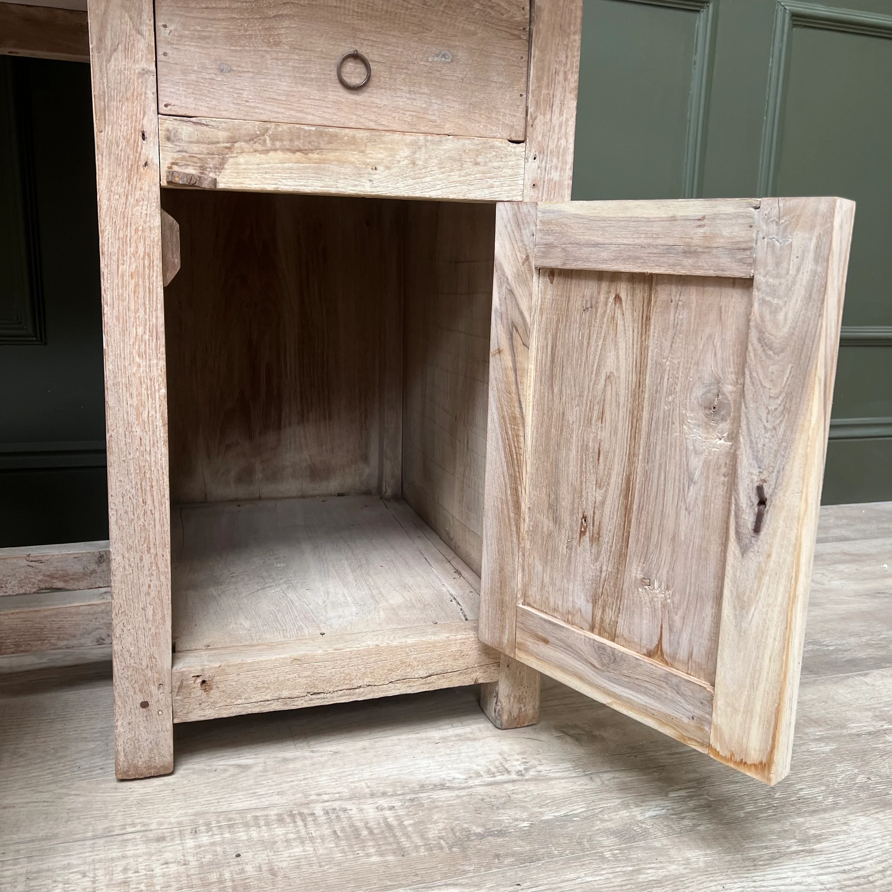Vintage Pale Wood Desk | Elise - Image 8