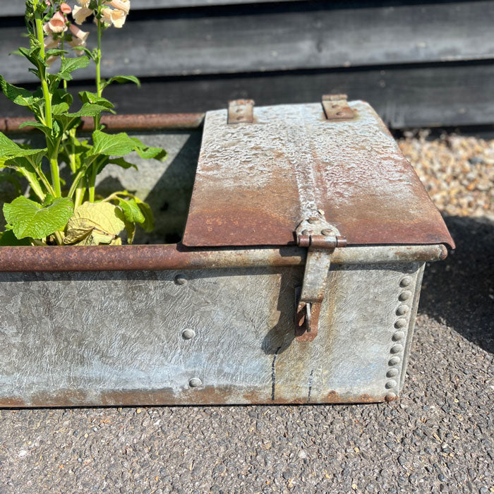 Vintage riveted trough planter | C - Image 3