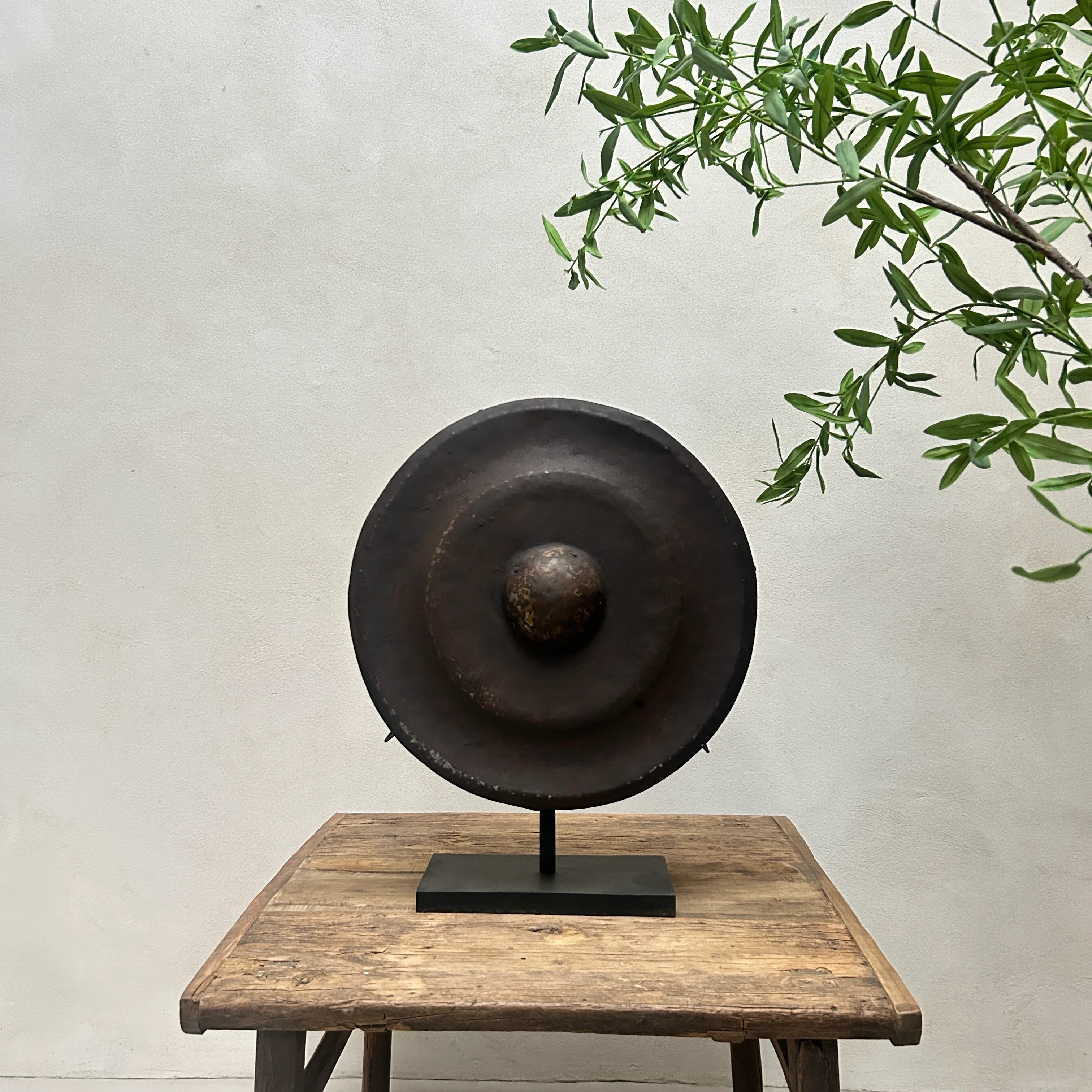 Vintage steel Gong on Stand |Lombok - Image 2
