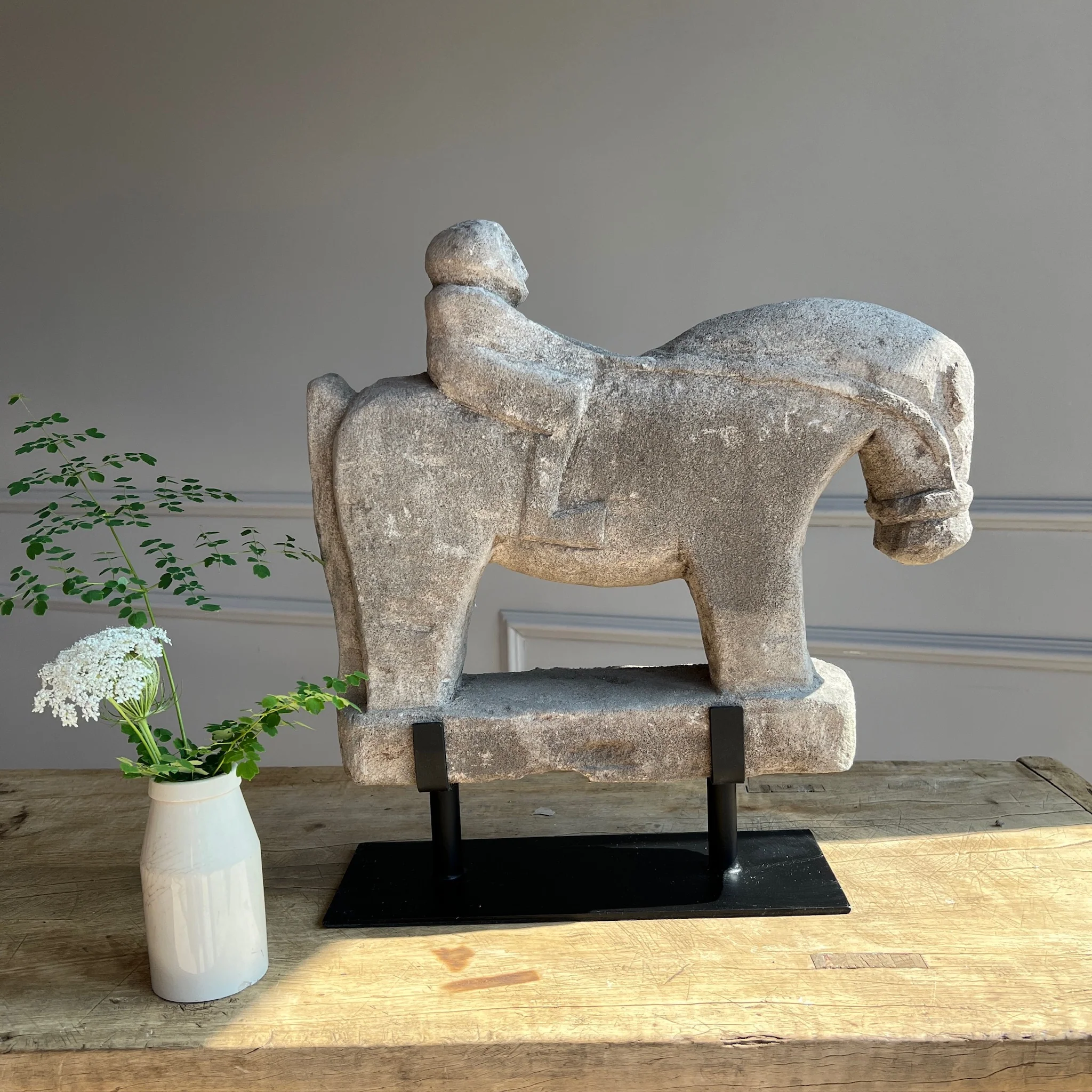 Vintage Stone Horse & Rider | Palomo - Image 6