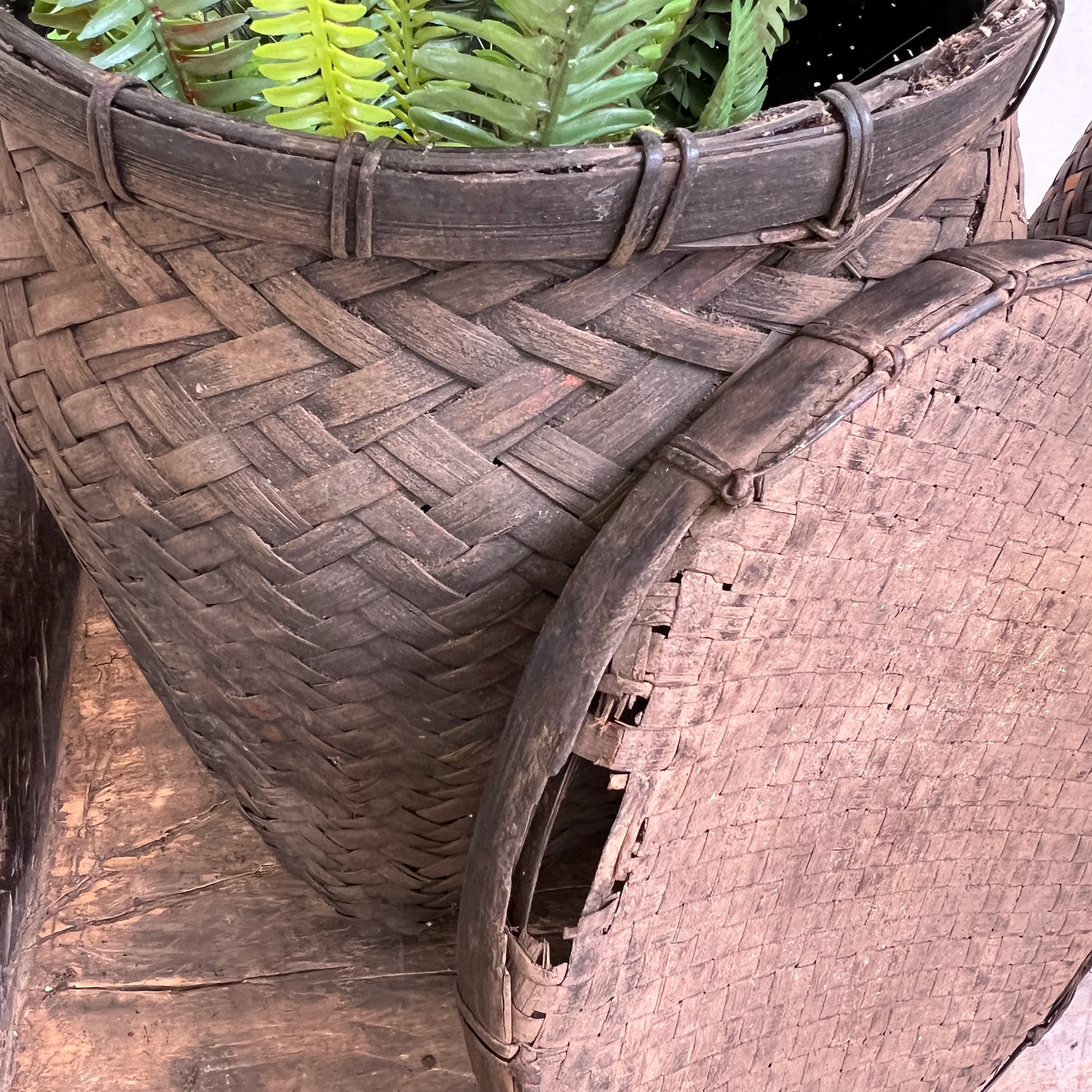 Vintage storage basket with lid | Lombok - Image 5
