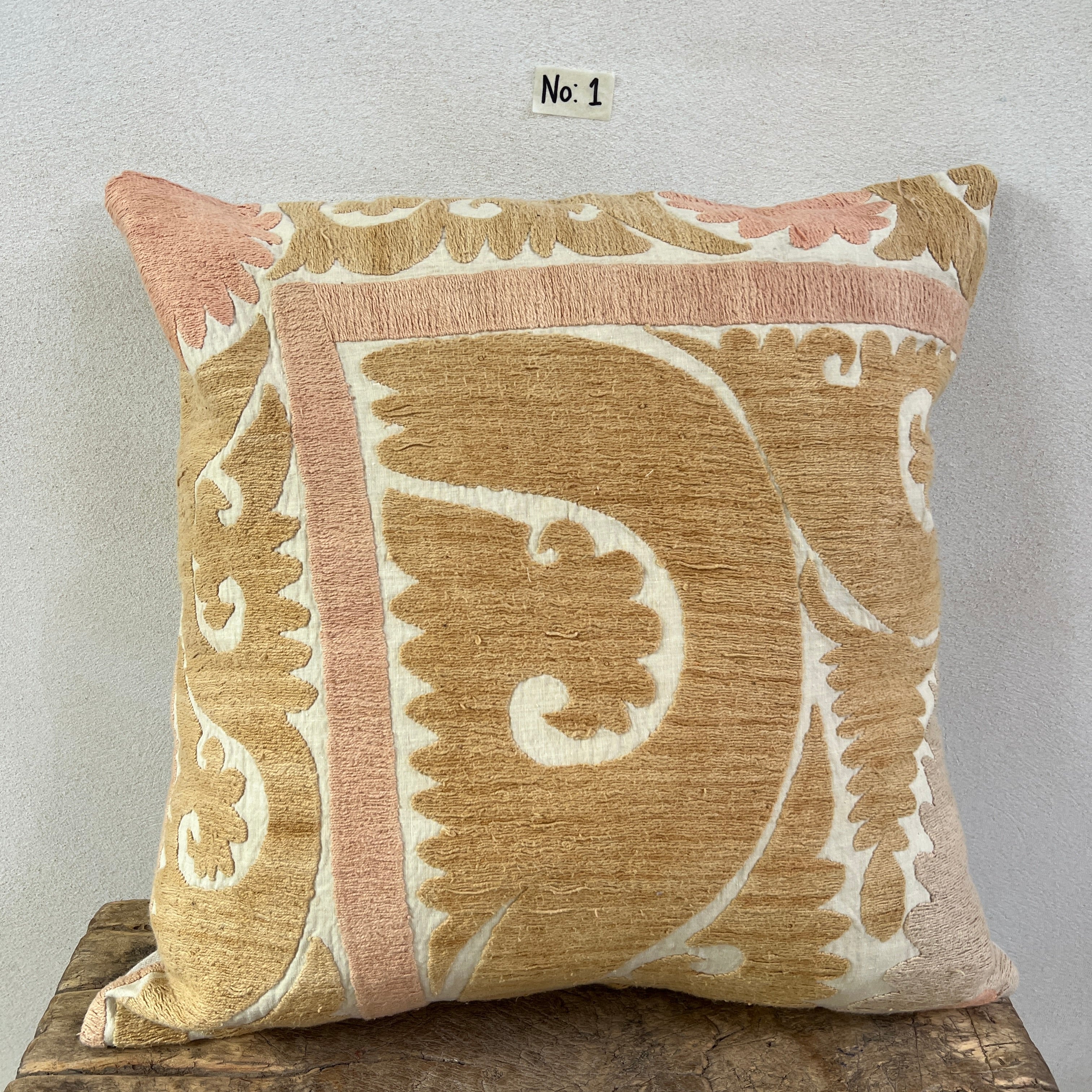 Vintage Suzani Embroidered Cushion - Image 3
