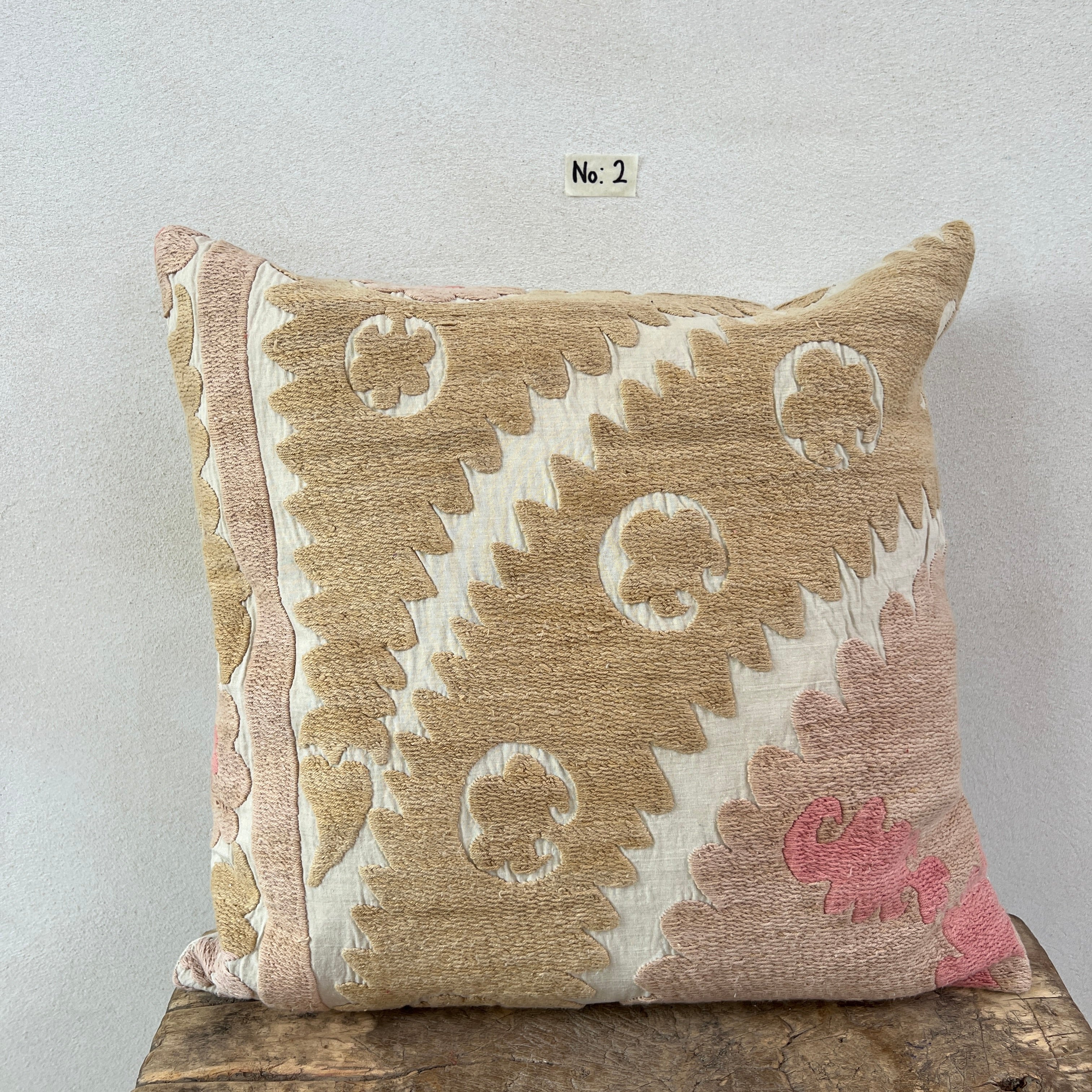 Vintage Suzani Embroidered Cushion - Image 4