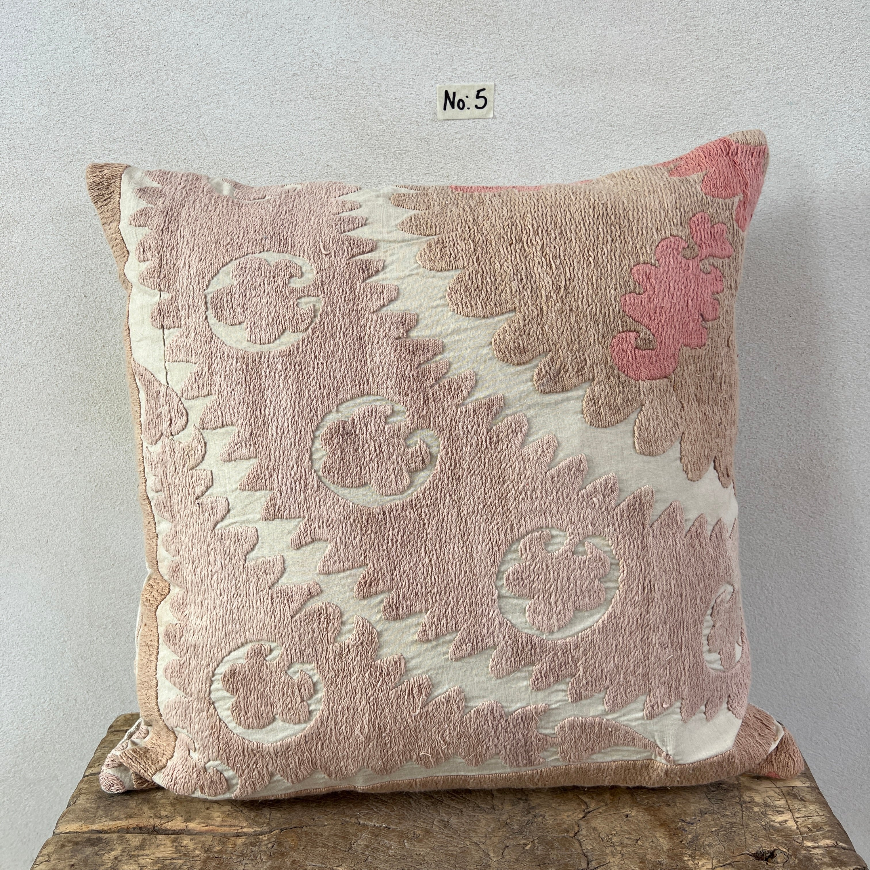 Vintage Suzani Embroidered Cushion - Image 7