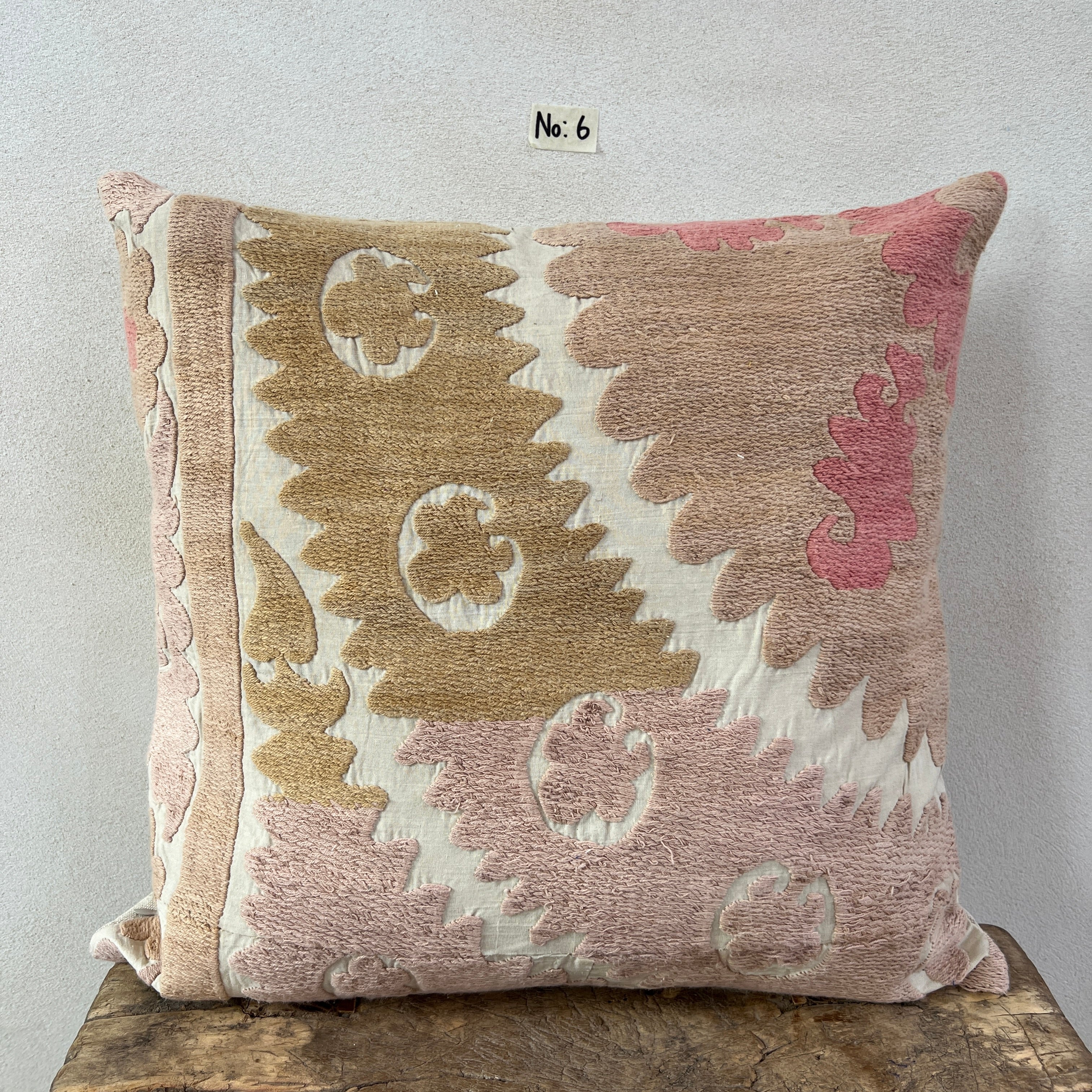 Vintage Suzani Embroidered Cushion - Image 8