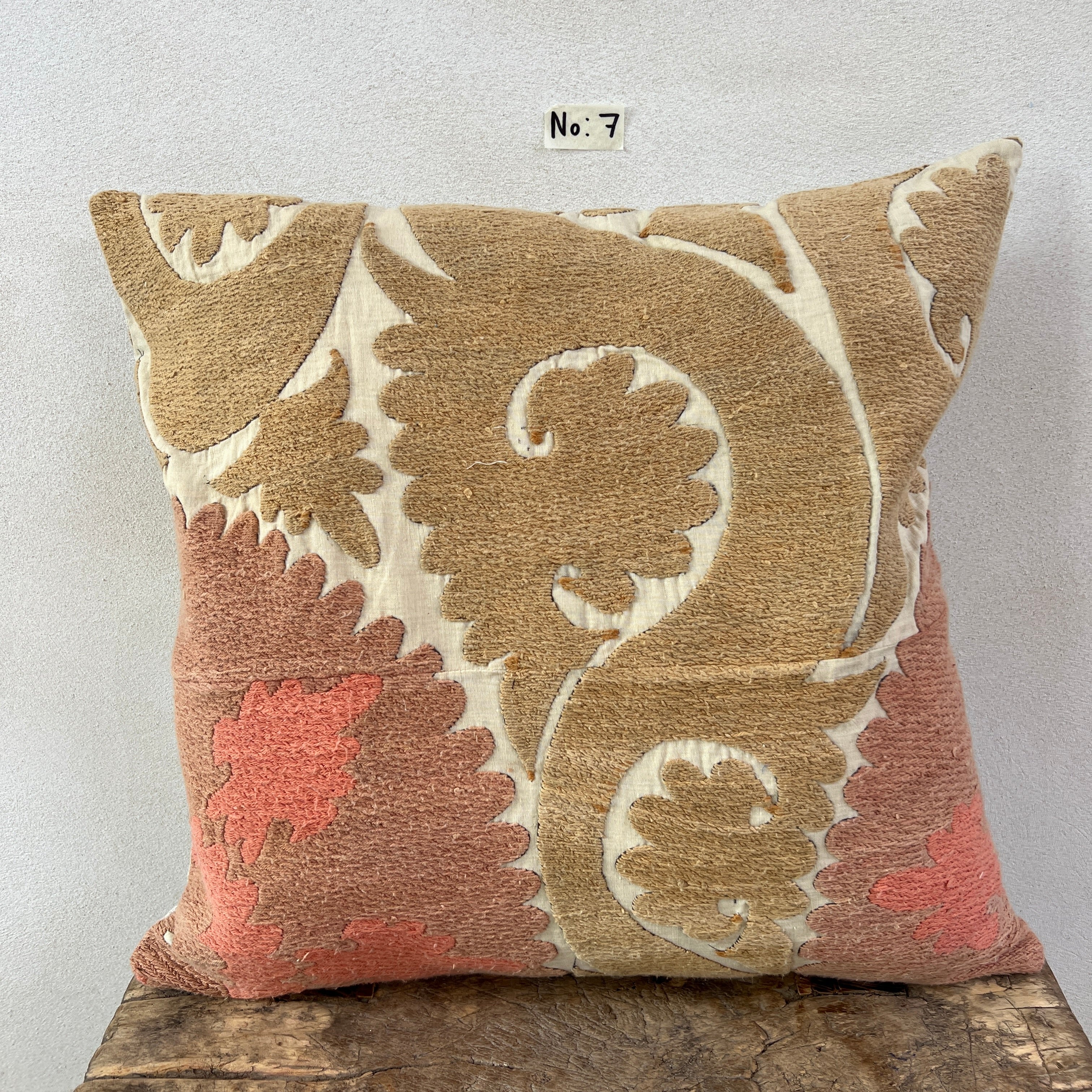 Vintage Suzani Embroidered Cushion - Image 9