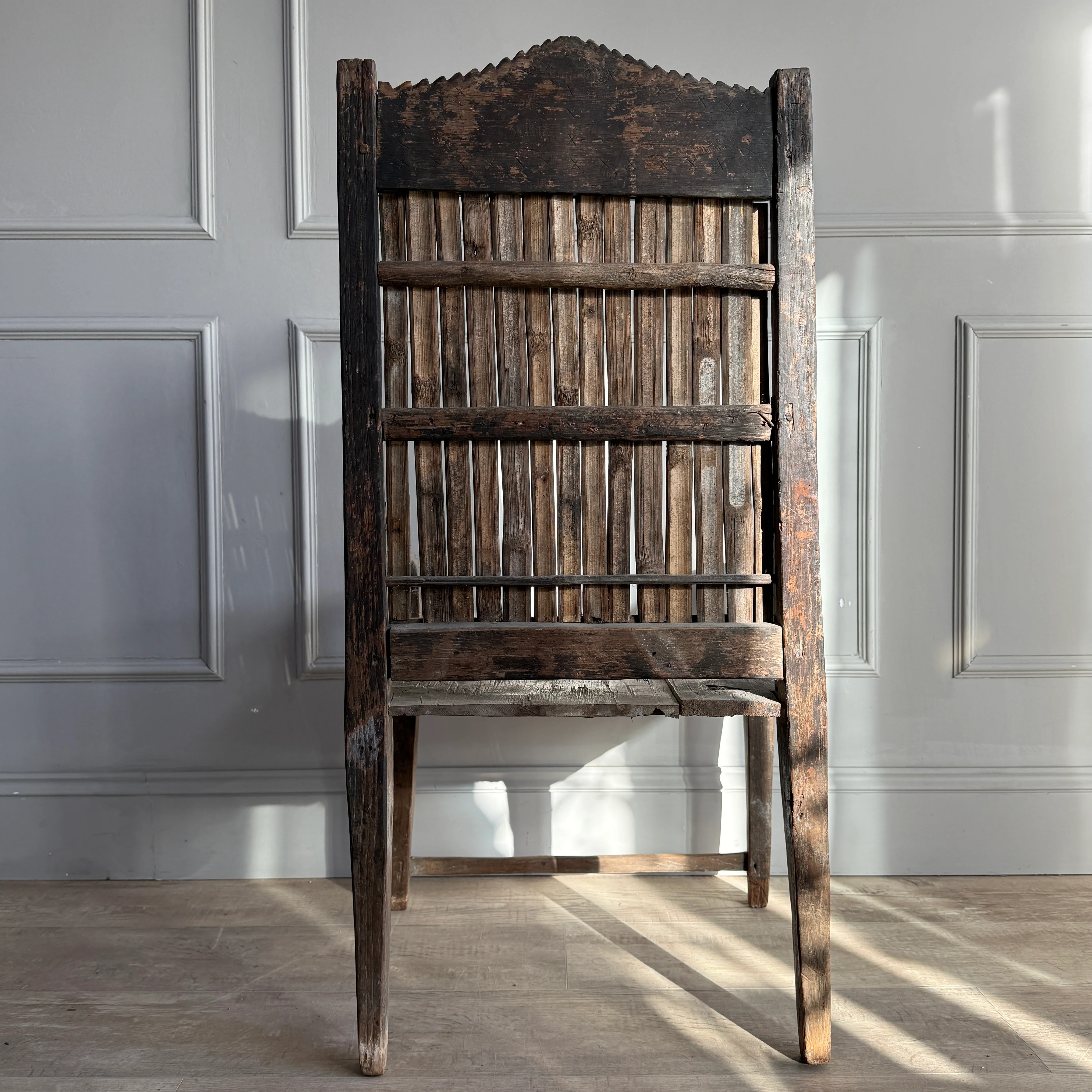 Vintage teak Seat with bamboo slats | Kirana - Image 8