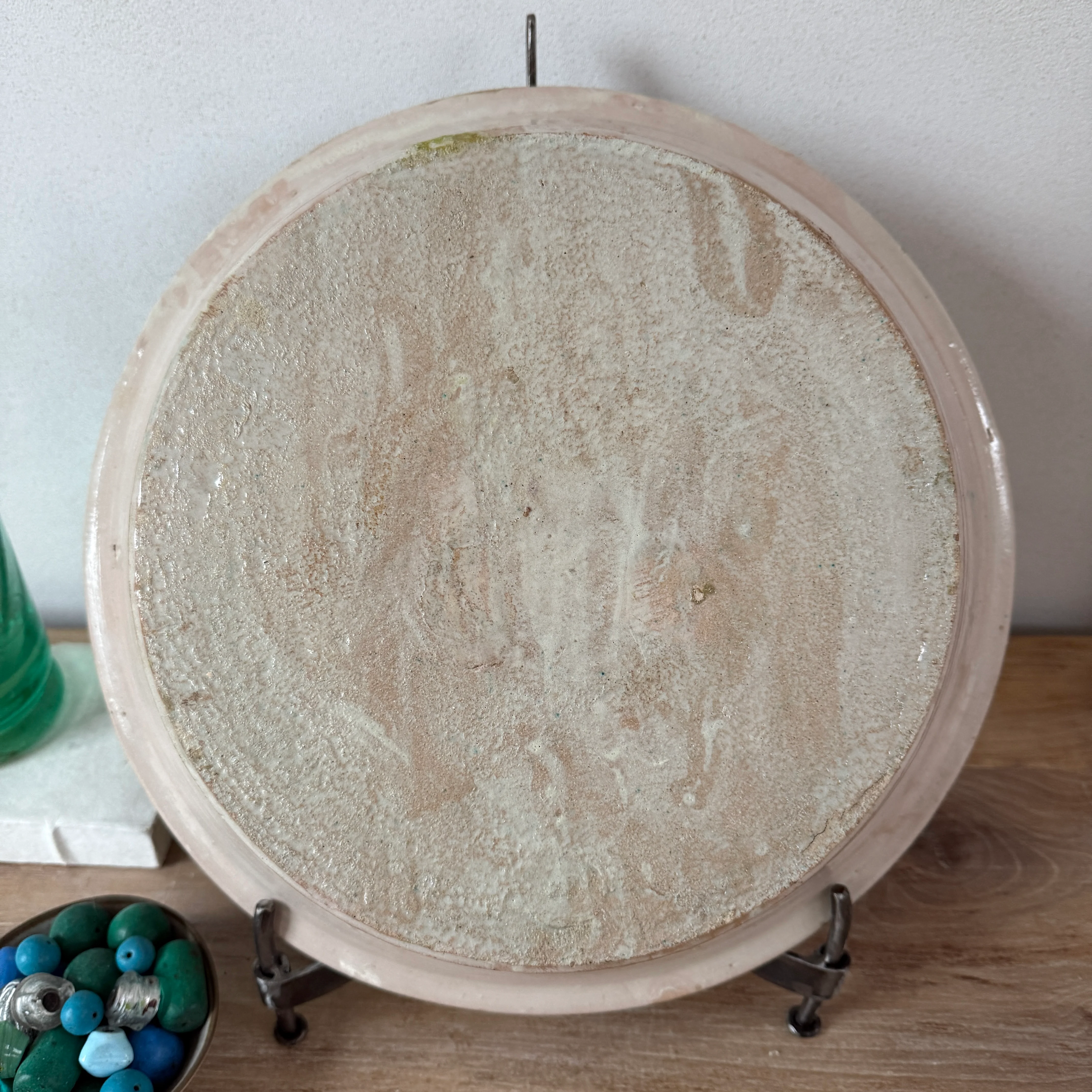 Vintage turquiose embelished bowl from Fez - Image 7