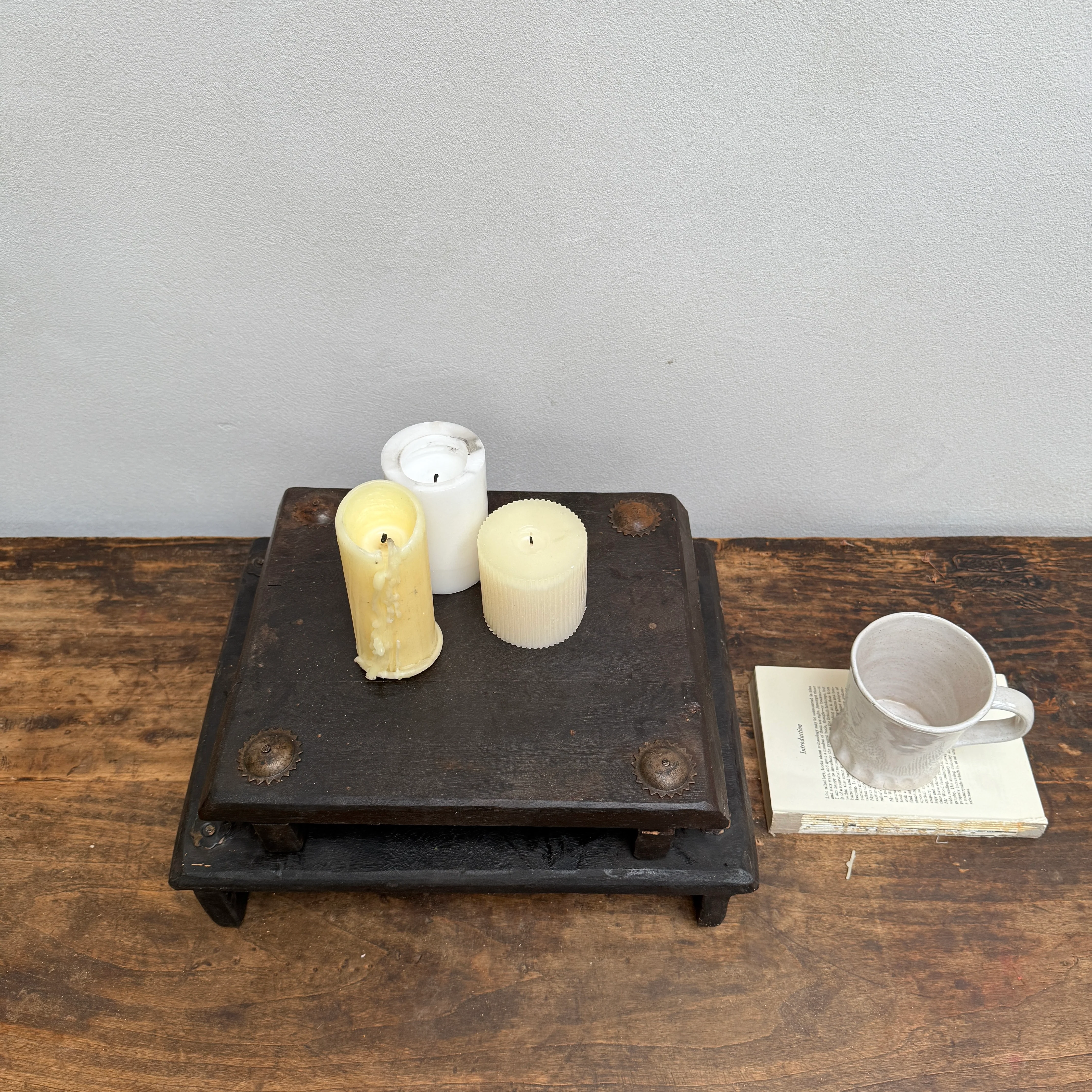 Vintage Wooden Bajot Display Stand - Image 6