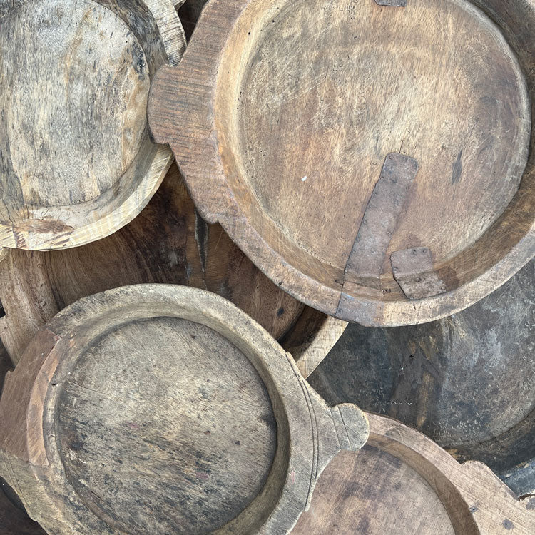 Vintage Wooden Chapati Bowl | Large - Image 5