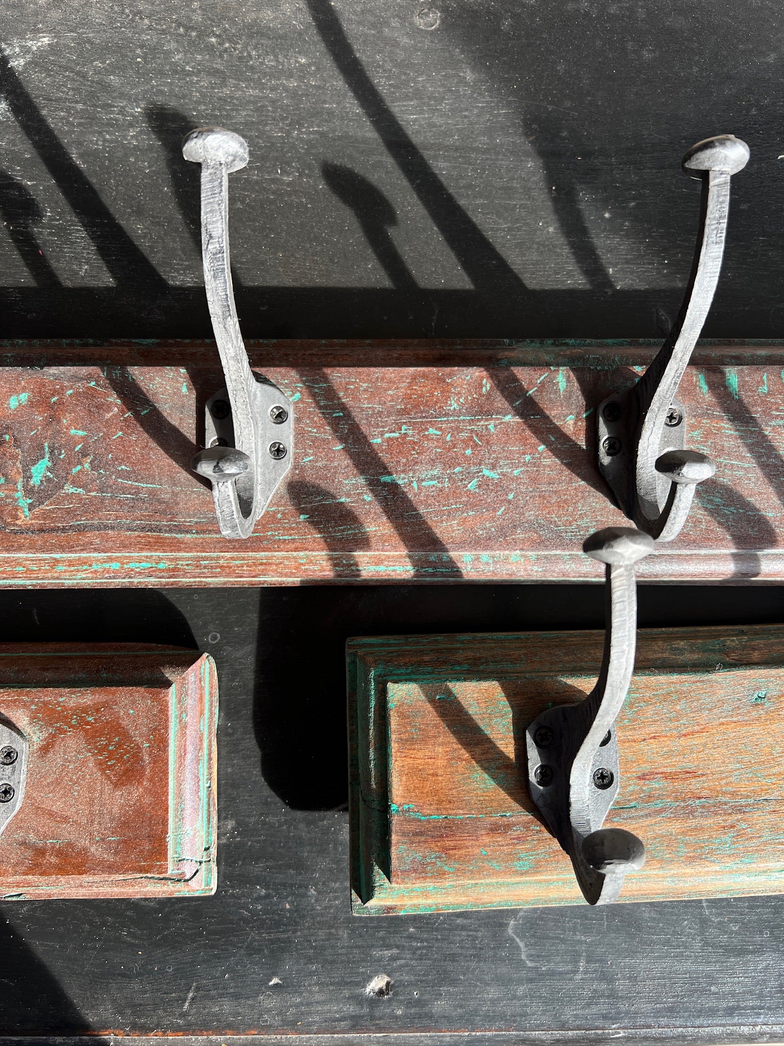 Vintage Wooden Coat Rack | 3 Hooks - Image 12