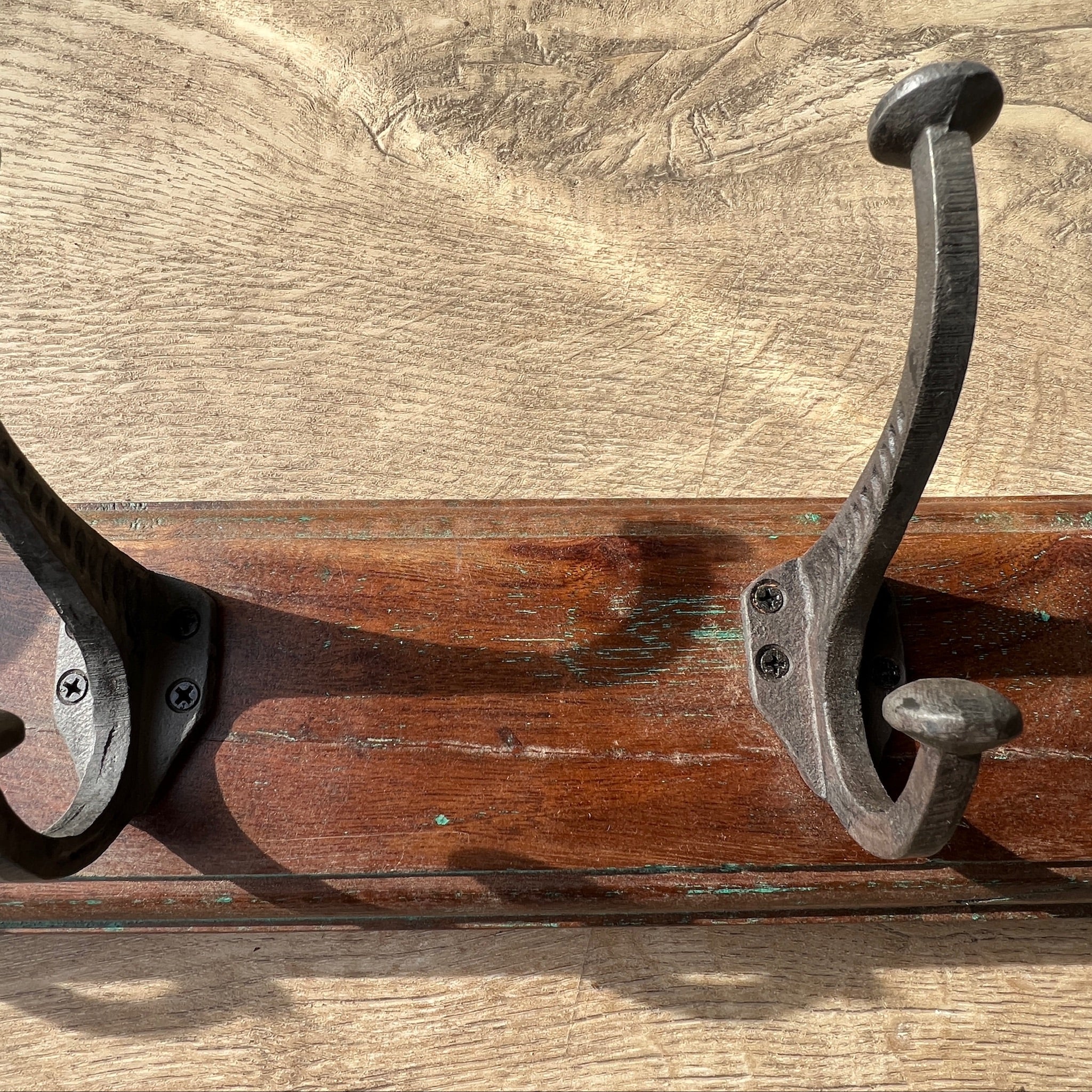 Vintage Wooden Coat Rack | 3 Hooks - Image 2