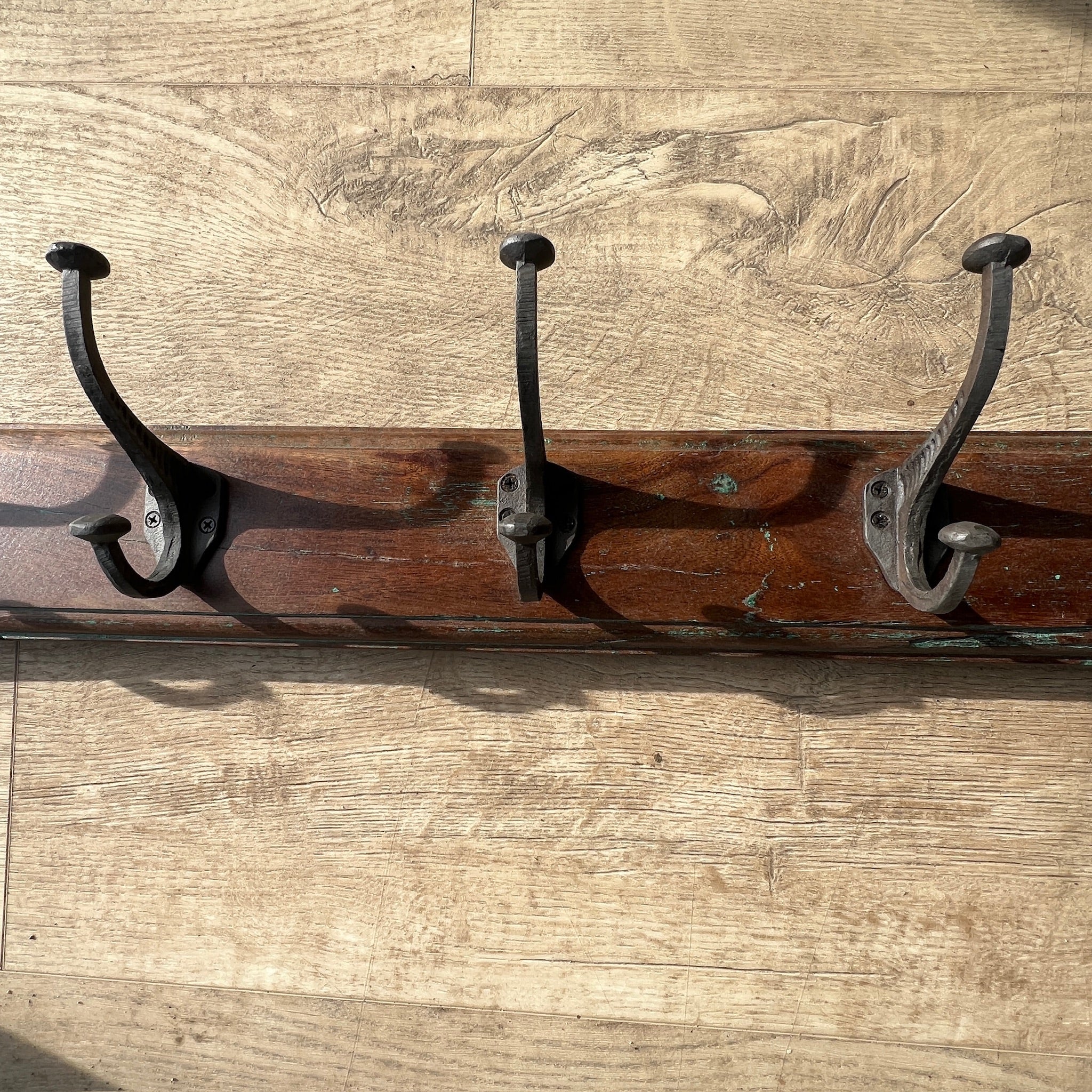 Vintage Wooden Coat Rack | 5 Hooks - Image 2