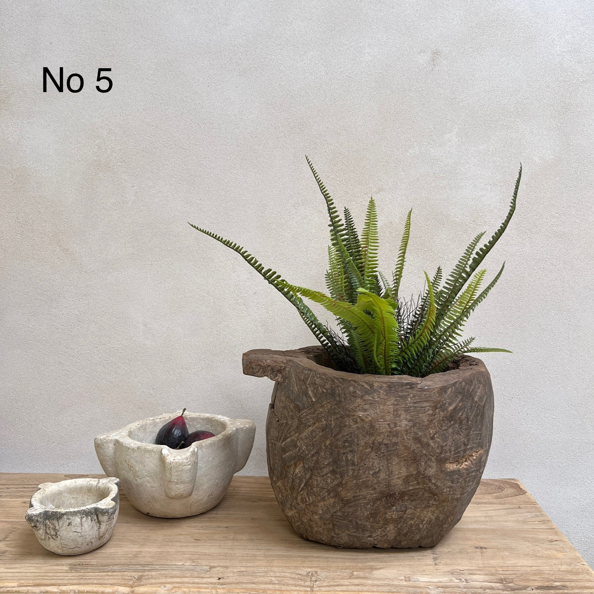 Vintage Wooden Tribal Mortar - Image 13