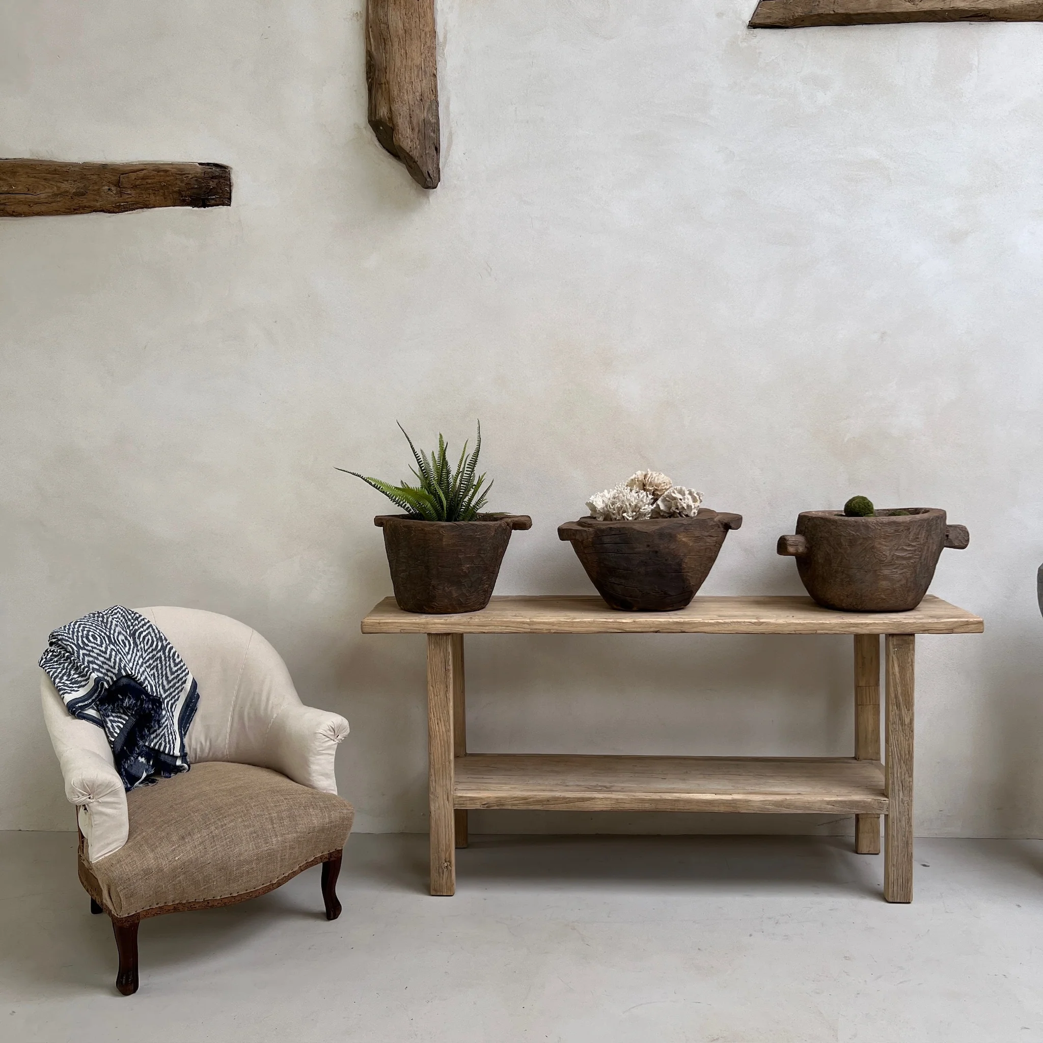 Vintage Wooden Tribal Mortar - Image 8