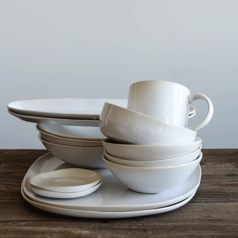 White stoneware dinner set - Image 8