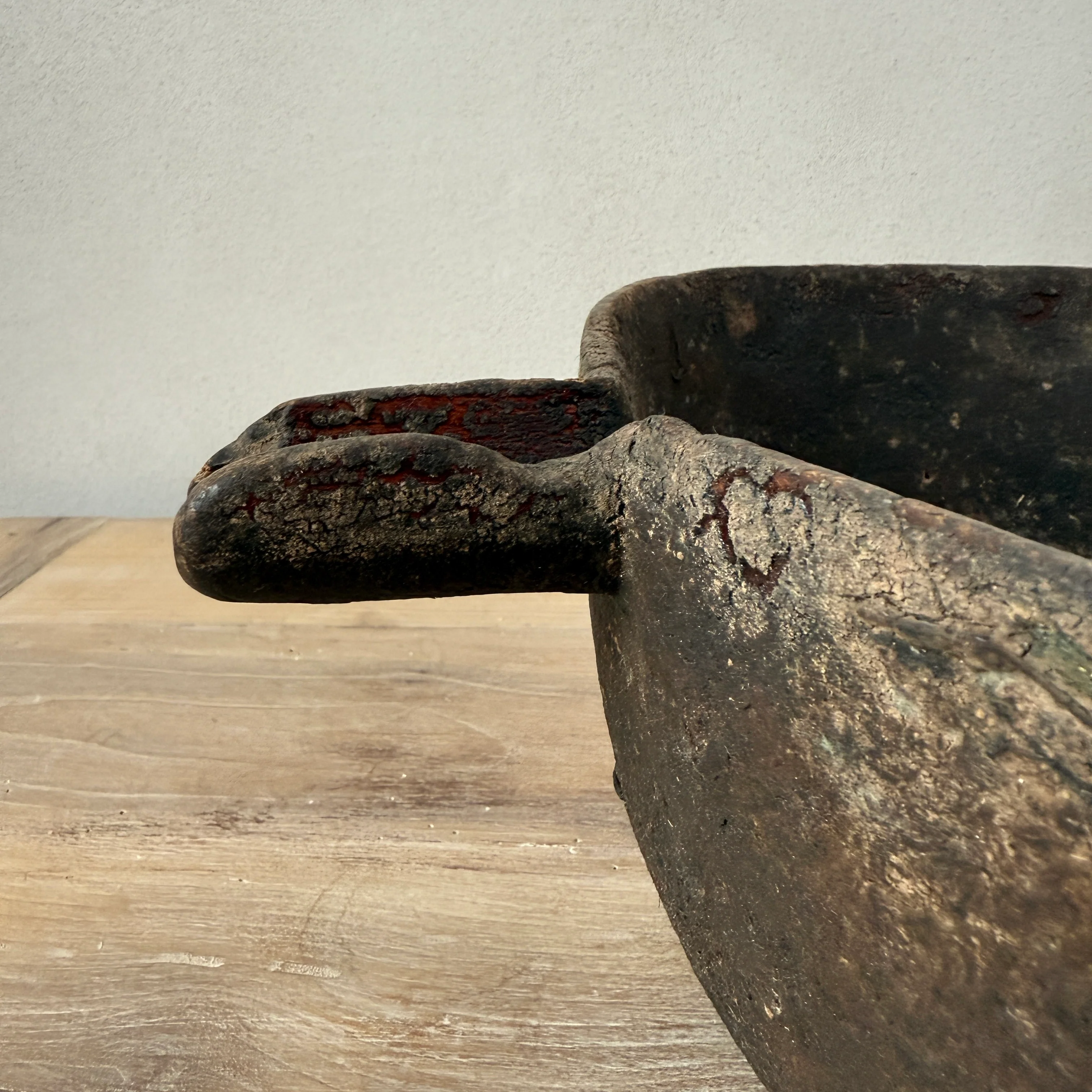 Wooden Antique Berber Spouted Bowl - Image 5