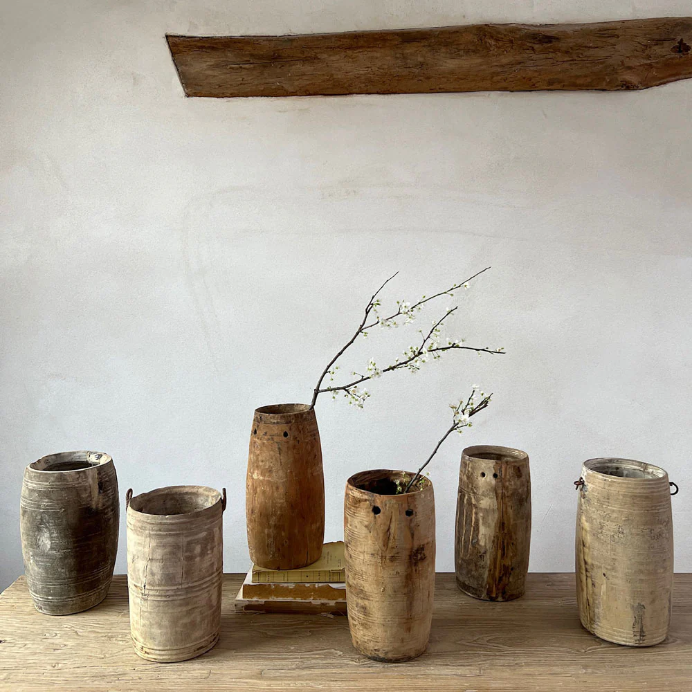 Wooden Nepali Pots Large B