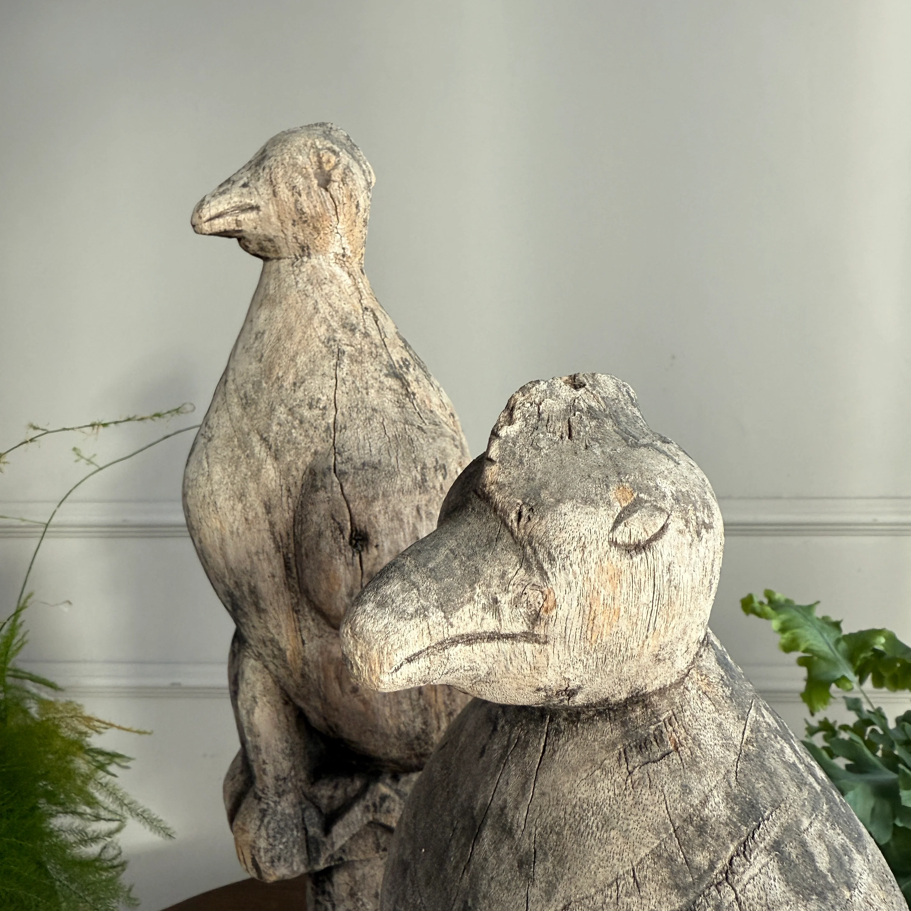 Wooden Two Birds Sculpture | Kadu - Image 2