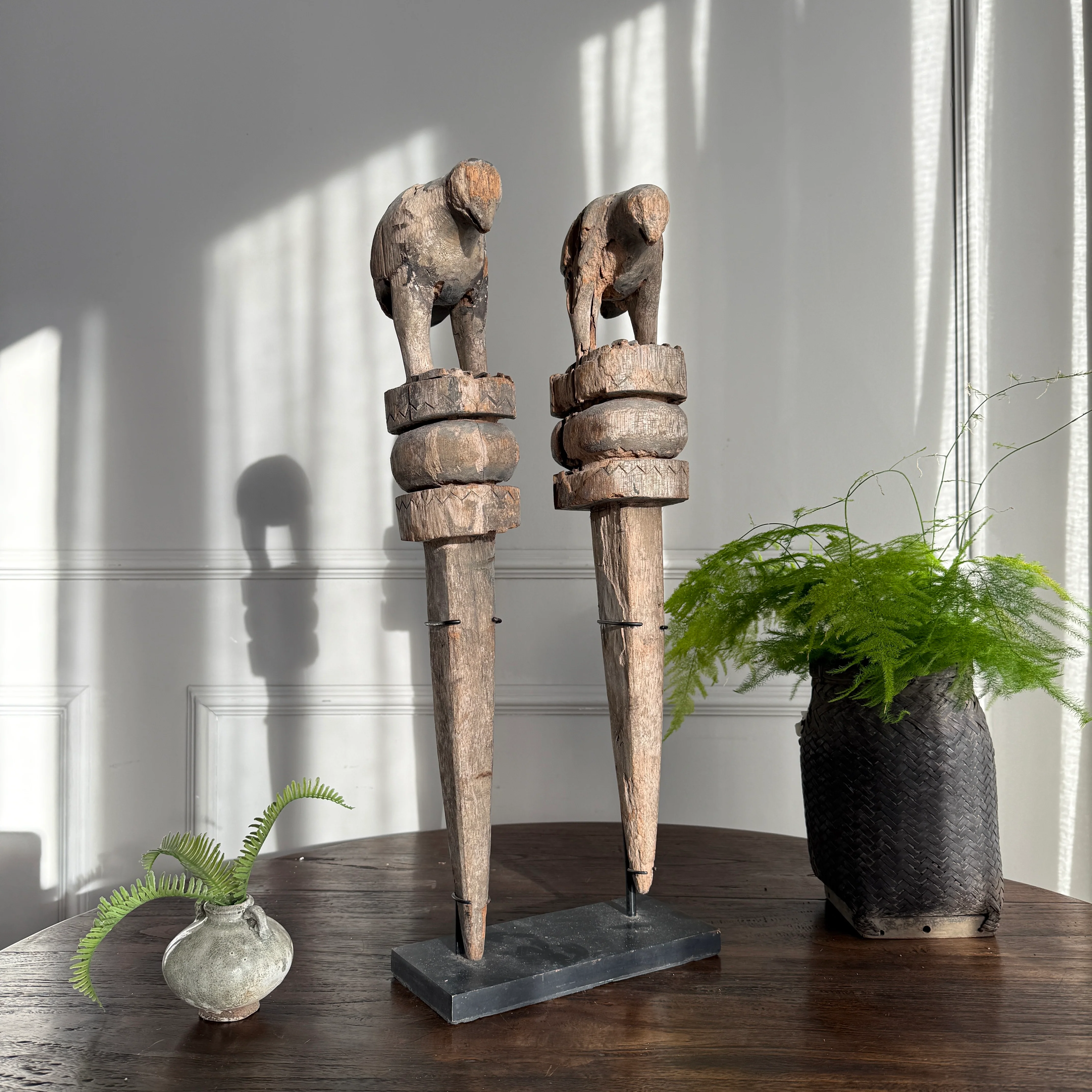 Wooden Two Birds Sculpture | Uma - Image 7