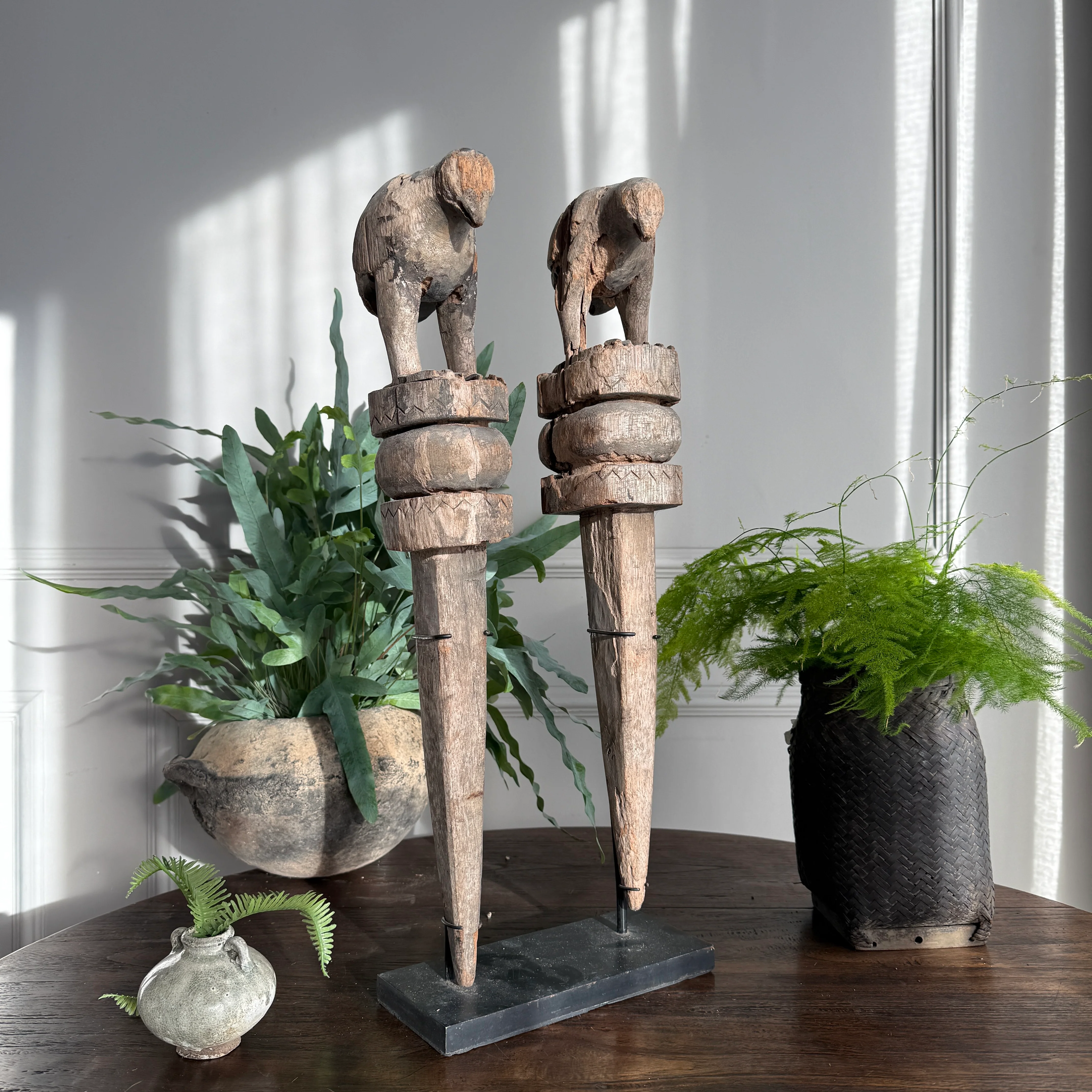 Wooden Two Birds Sculpture | Uma - Image 8