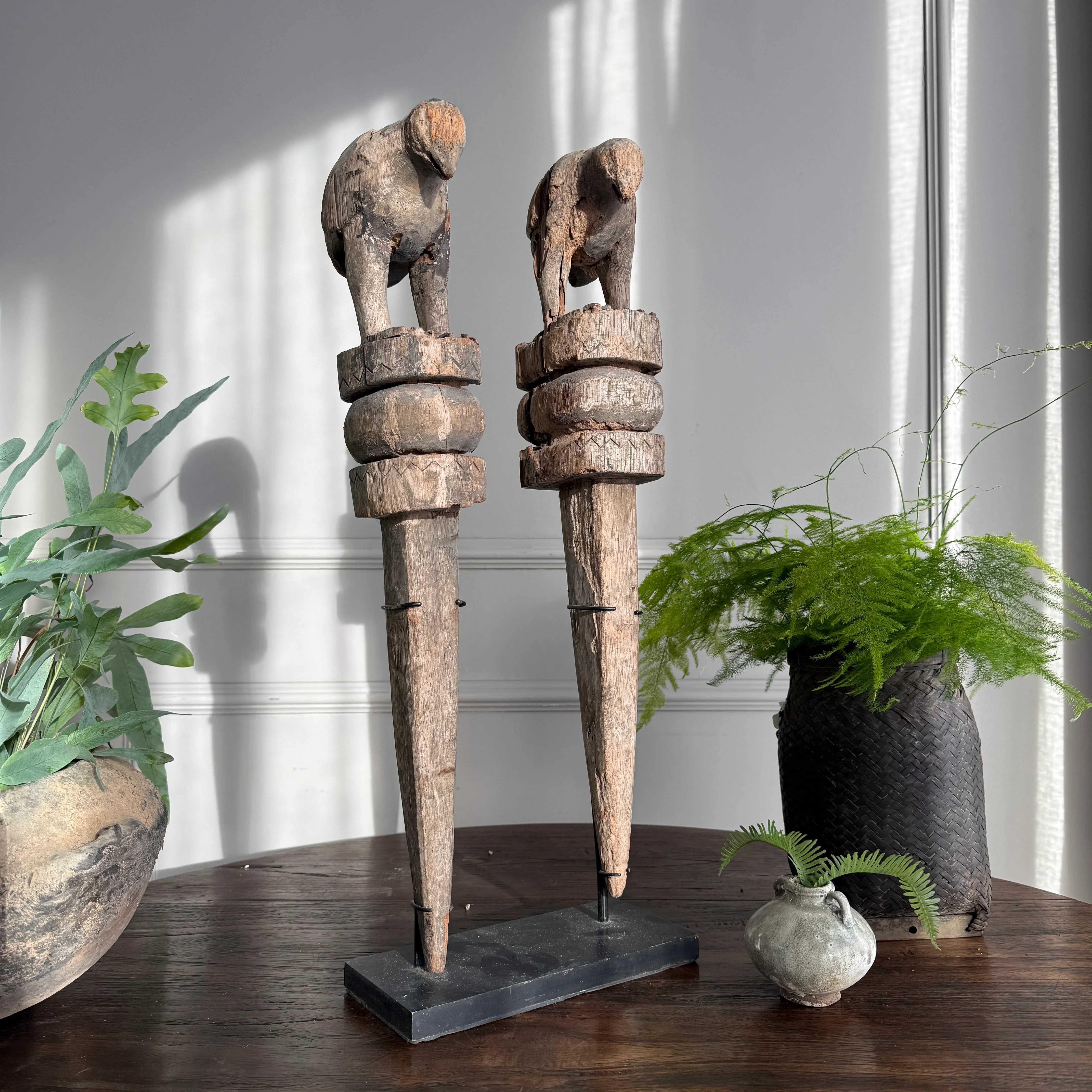 Wooden Two Birds Sculpture | Uma - Image 9