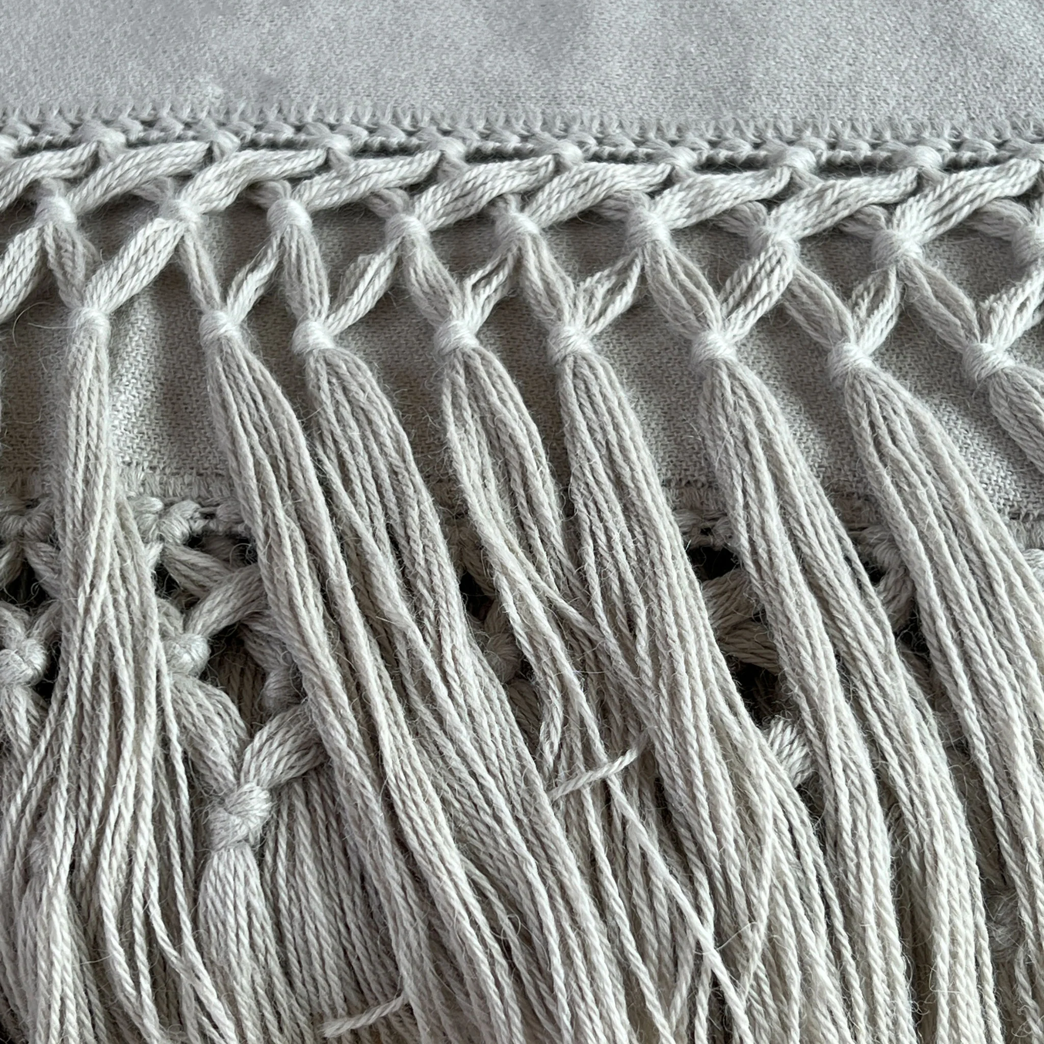 Woven Alpaca Throw Dove - Image 5