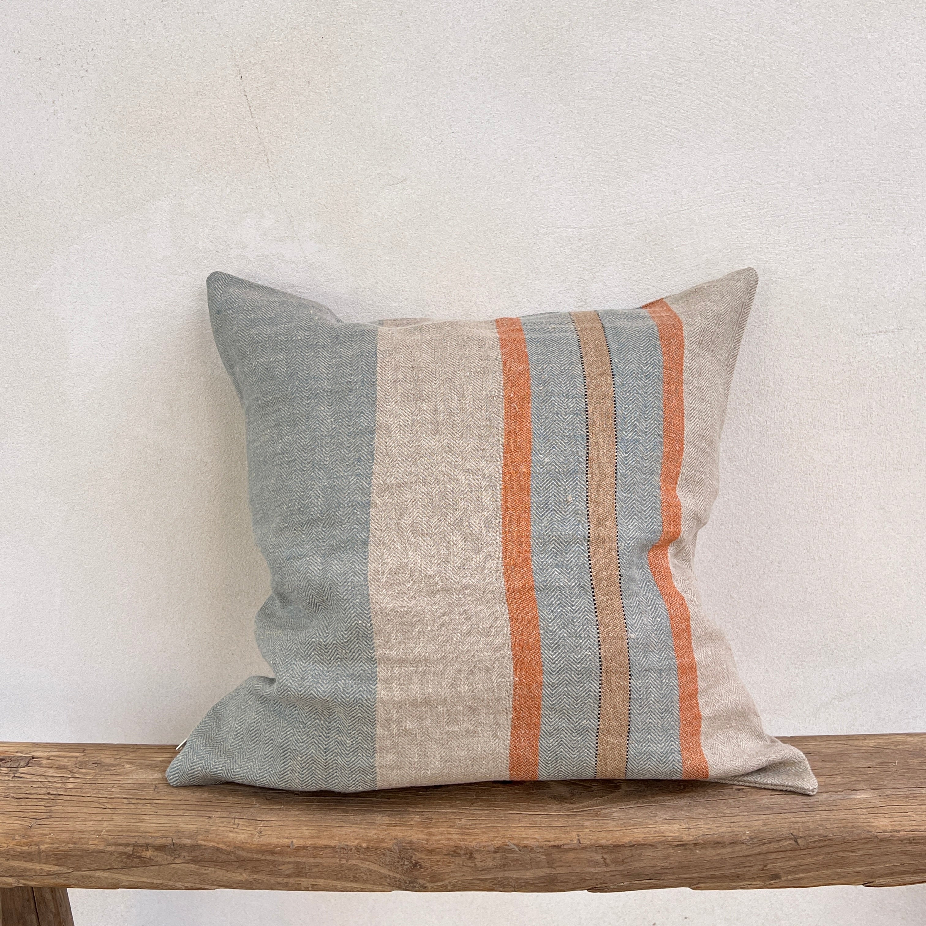 Woven Linen Cushion | Multi Stripe